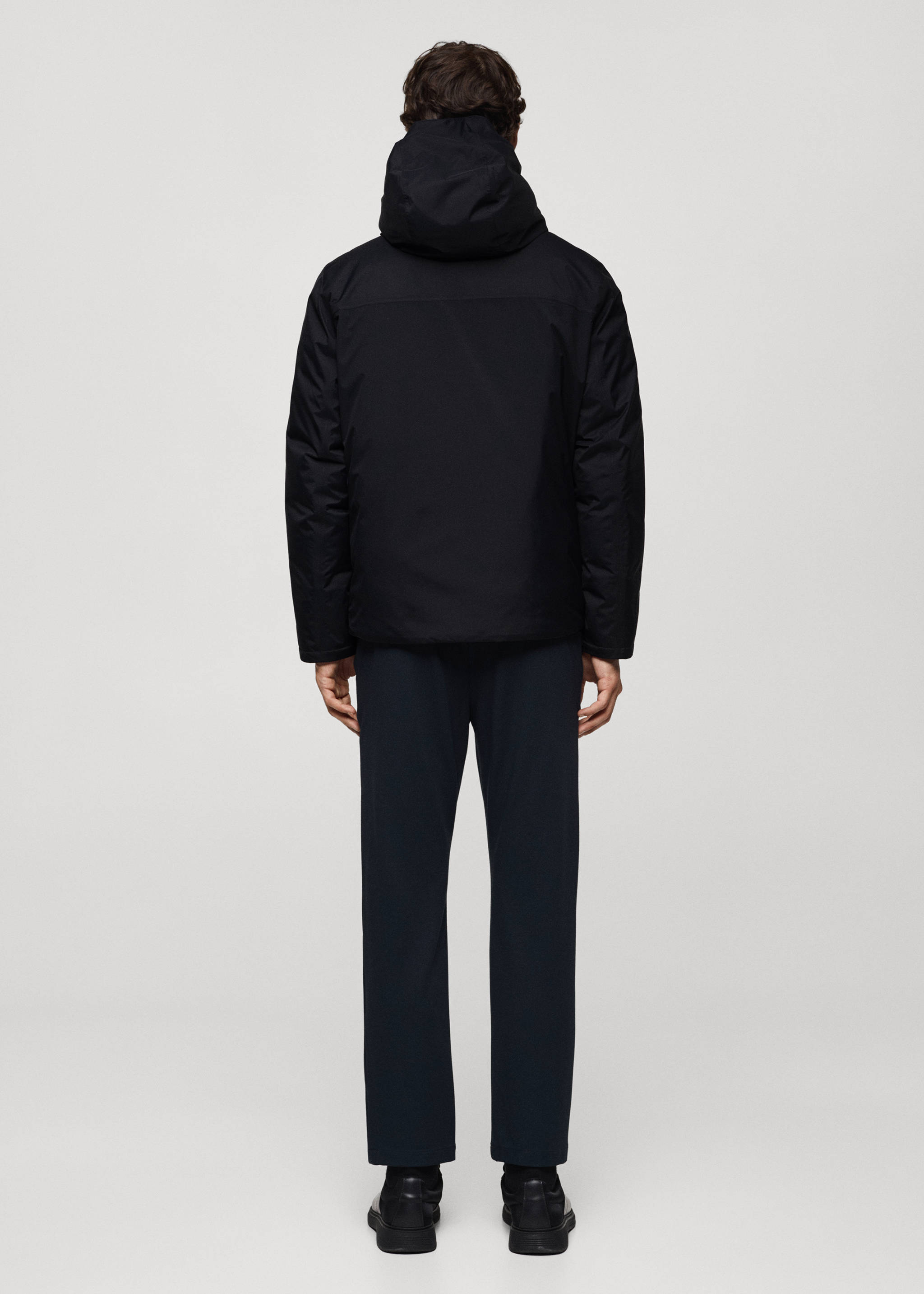 Thermoregulating padded waterproof anorak - Reverse of the article