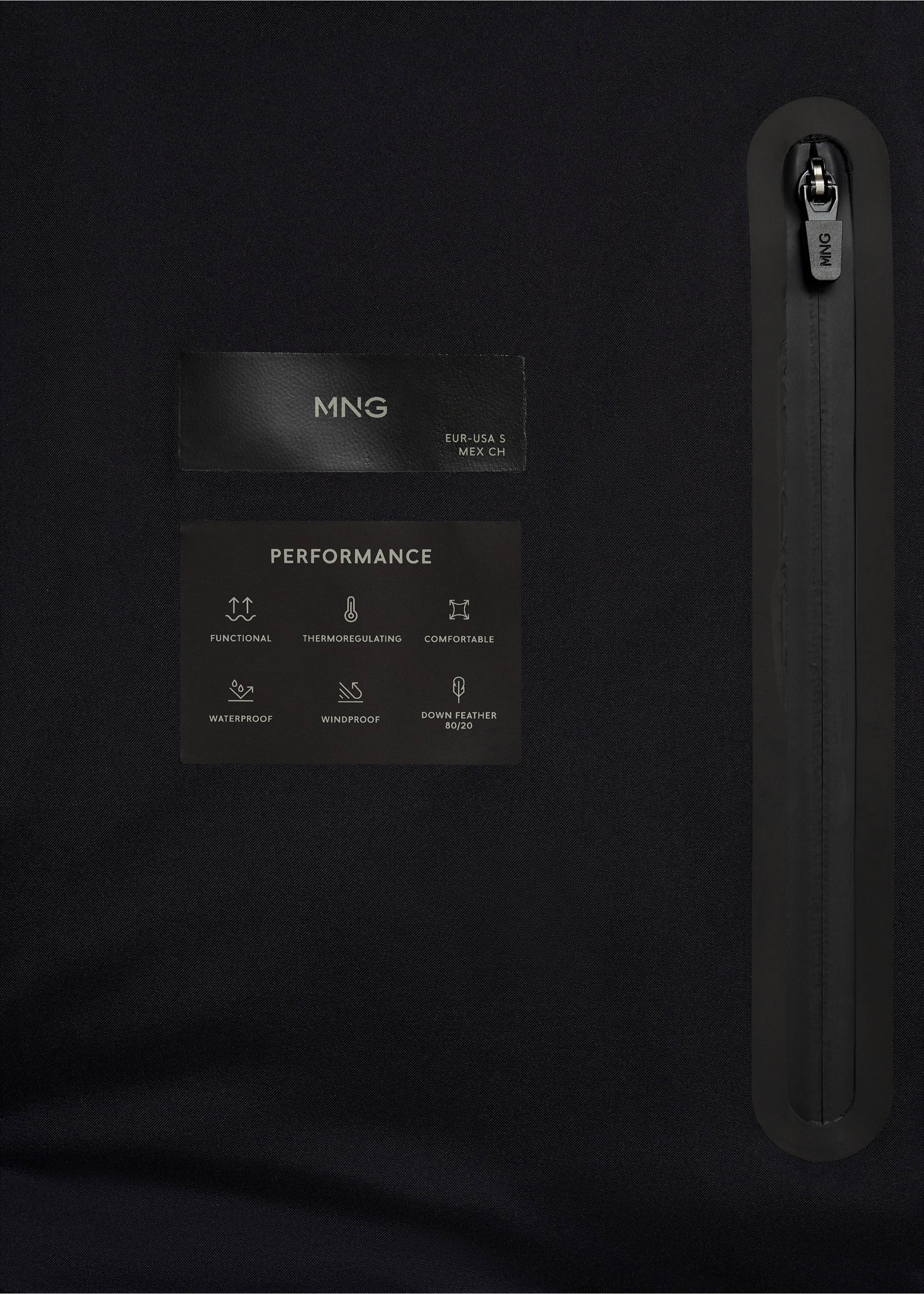 Thermoregulating padded waterproof anorak - Details of the article 0, Dark Navy. Ref: 77059227-00.