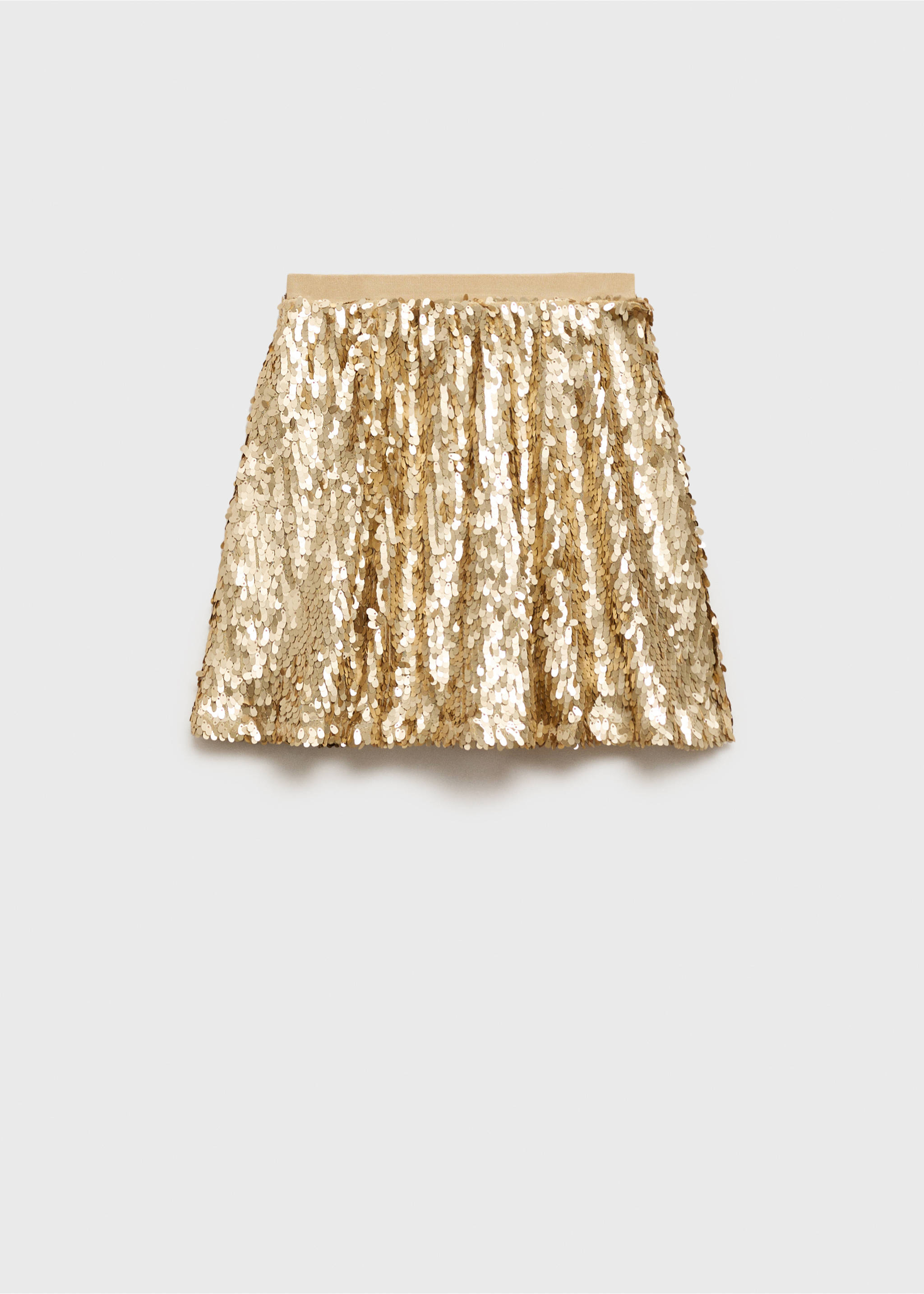Golden sequin skirt - Article without model, Gold. Ref: 77059235-00.