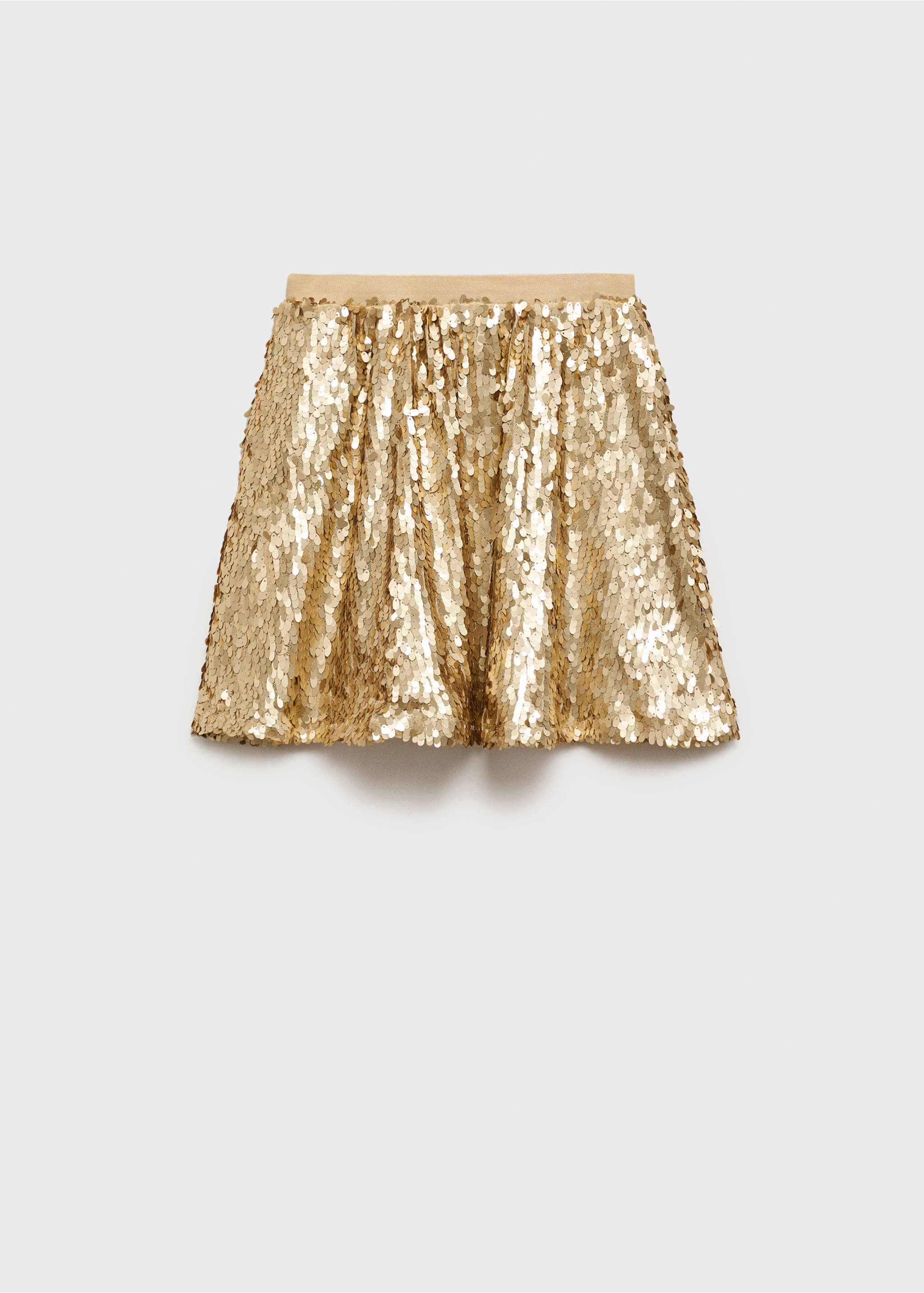 Golden sequin skirt - Reverse of the article, Gold. Ref: 77059235-00.