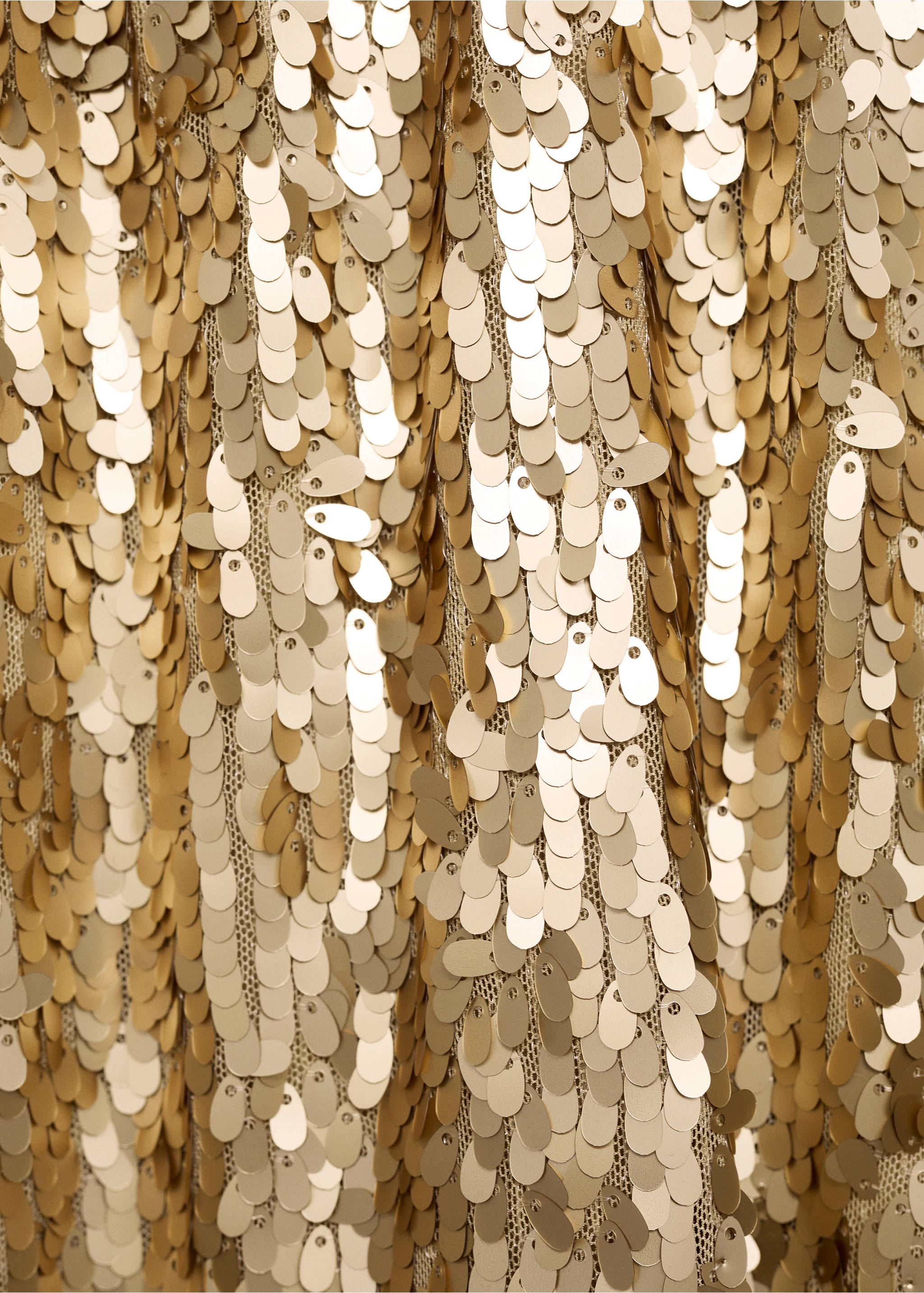 Golden sequin skirt - Details of the article 0, Gold. Ref: 77059235-00.