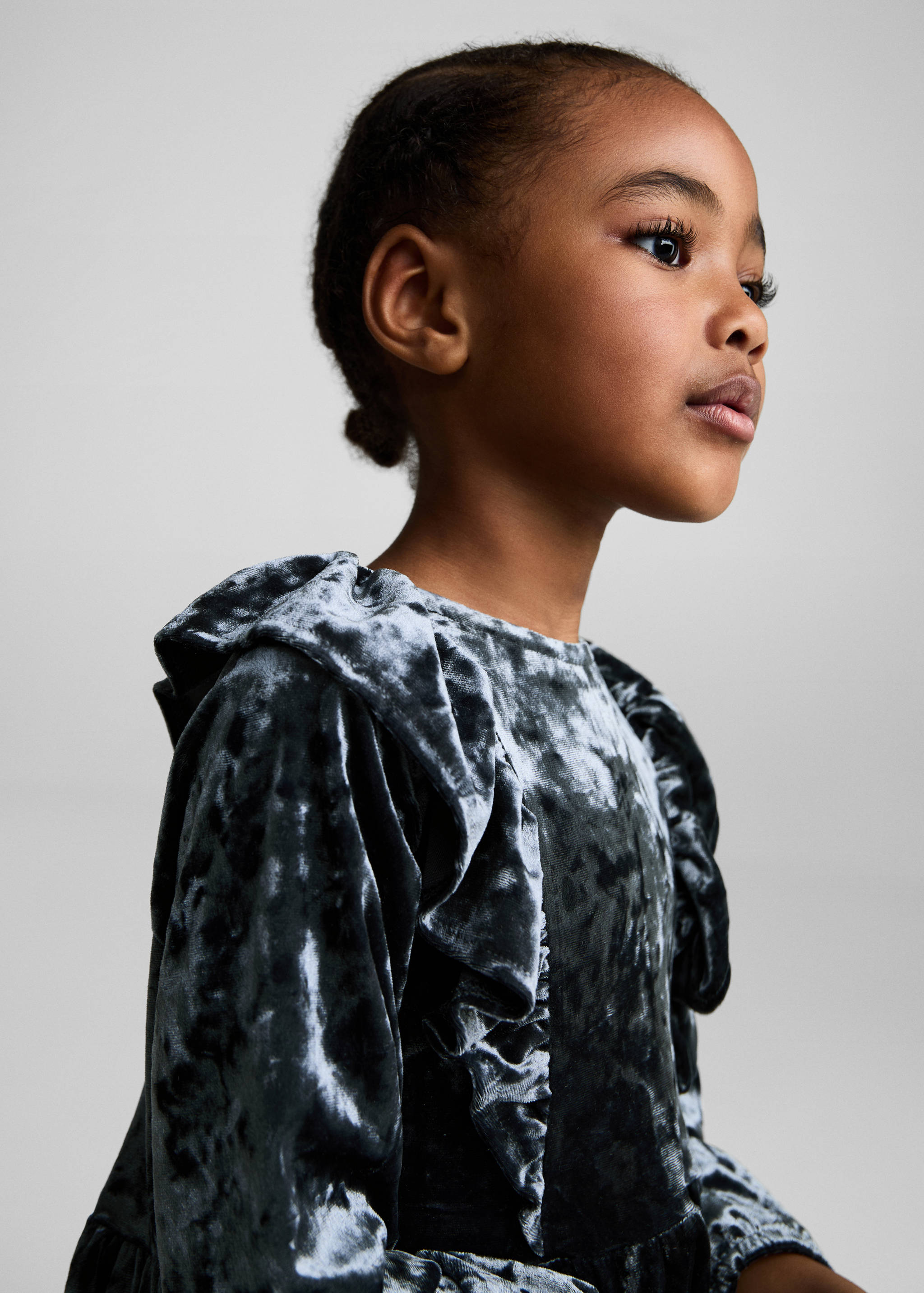 Fluwelen jurk met ruche - Detail van het artikel 1