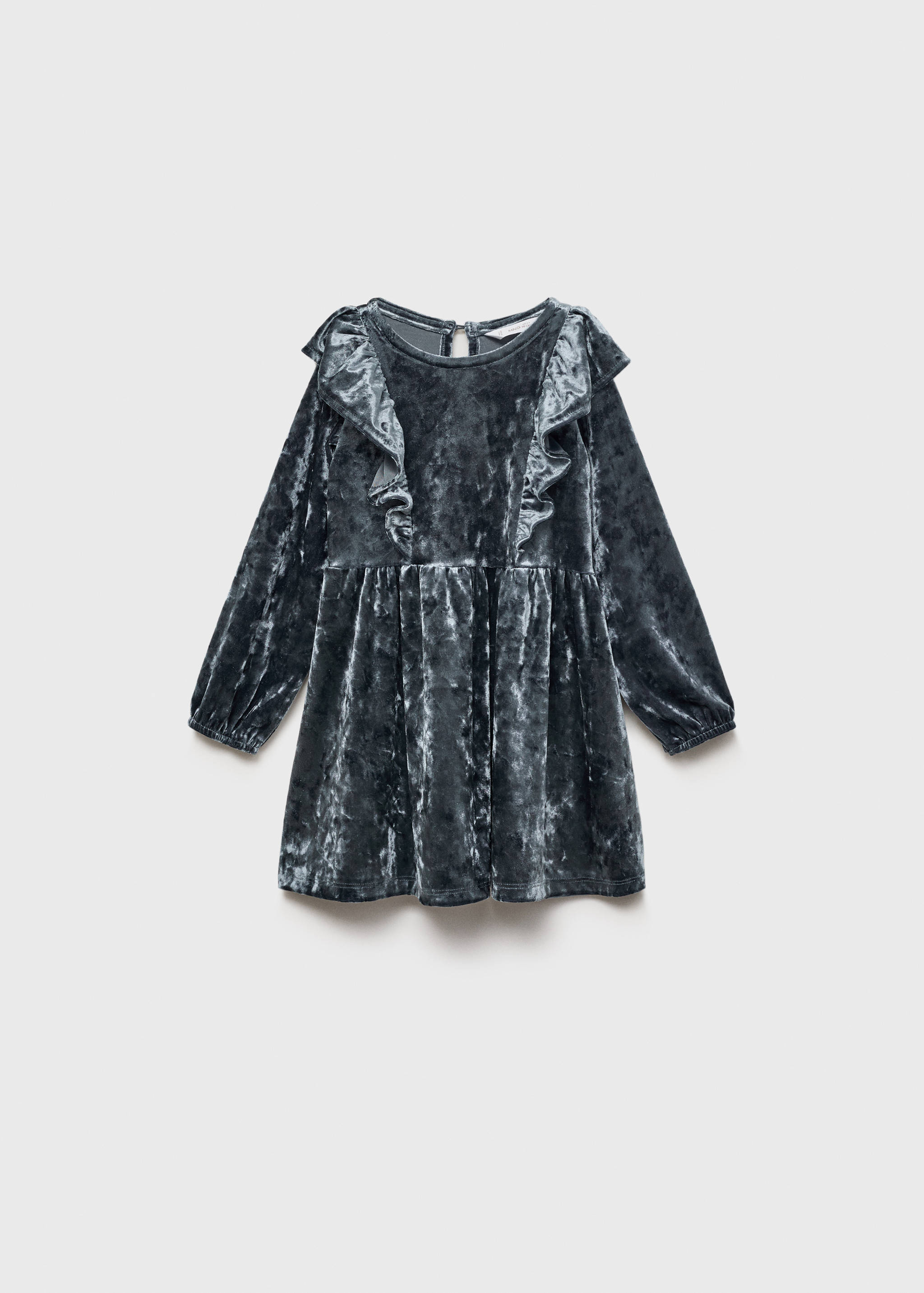 Fluwelen jurk met ruche - Artikel zonder model