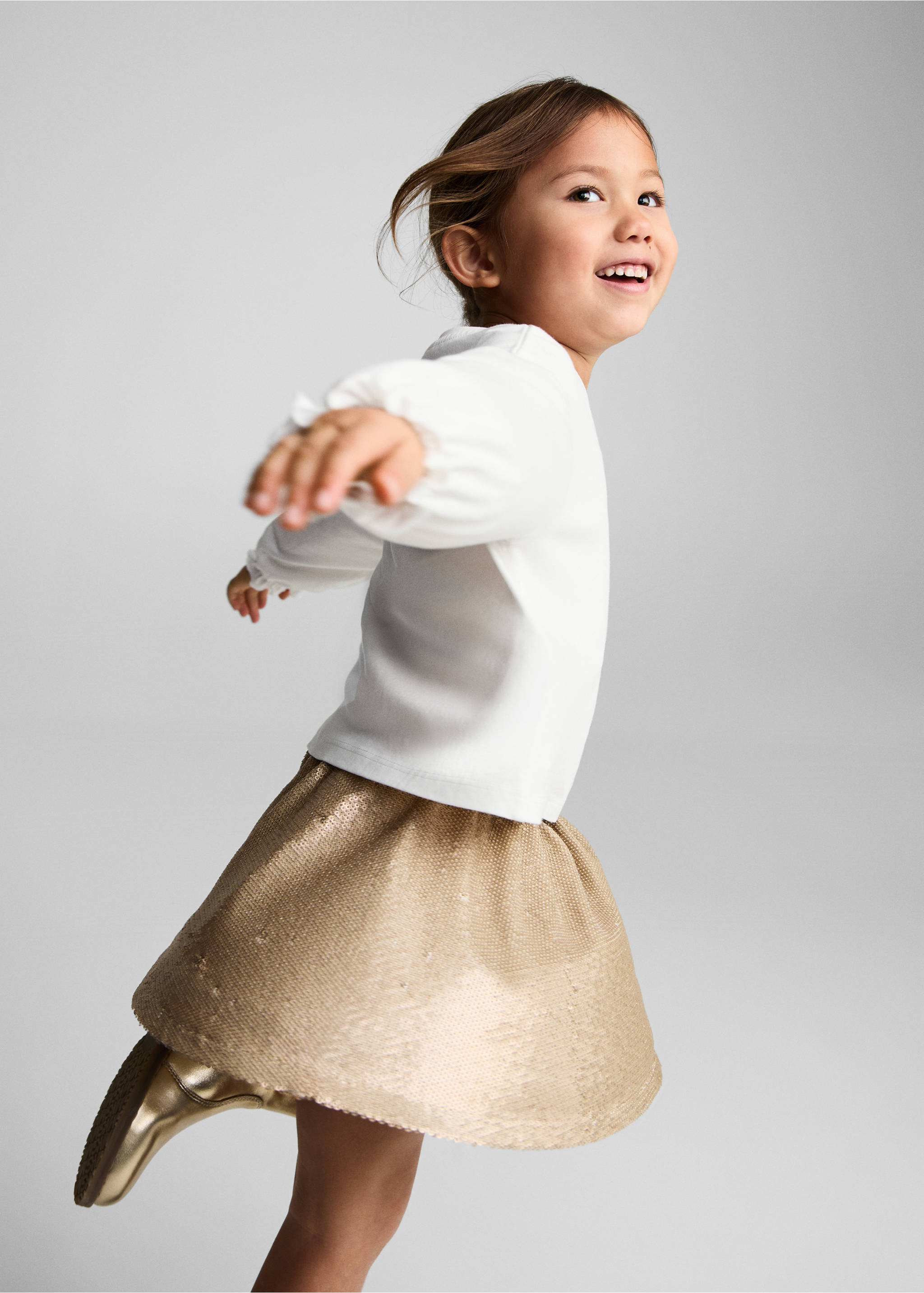 Cekinowa spódnica - Szczegóły artykułu 2, Złoty. Ref: 77059237-00.