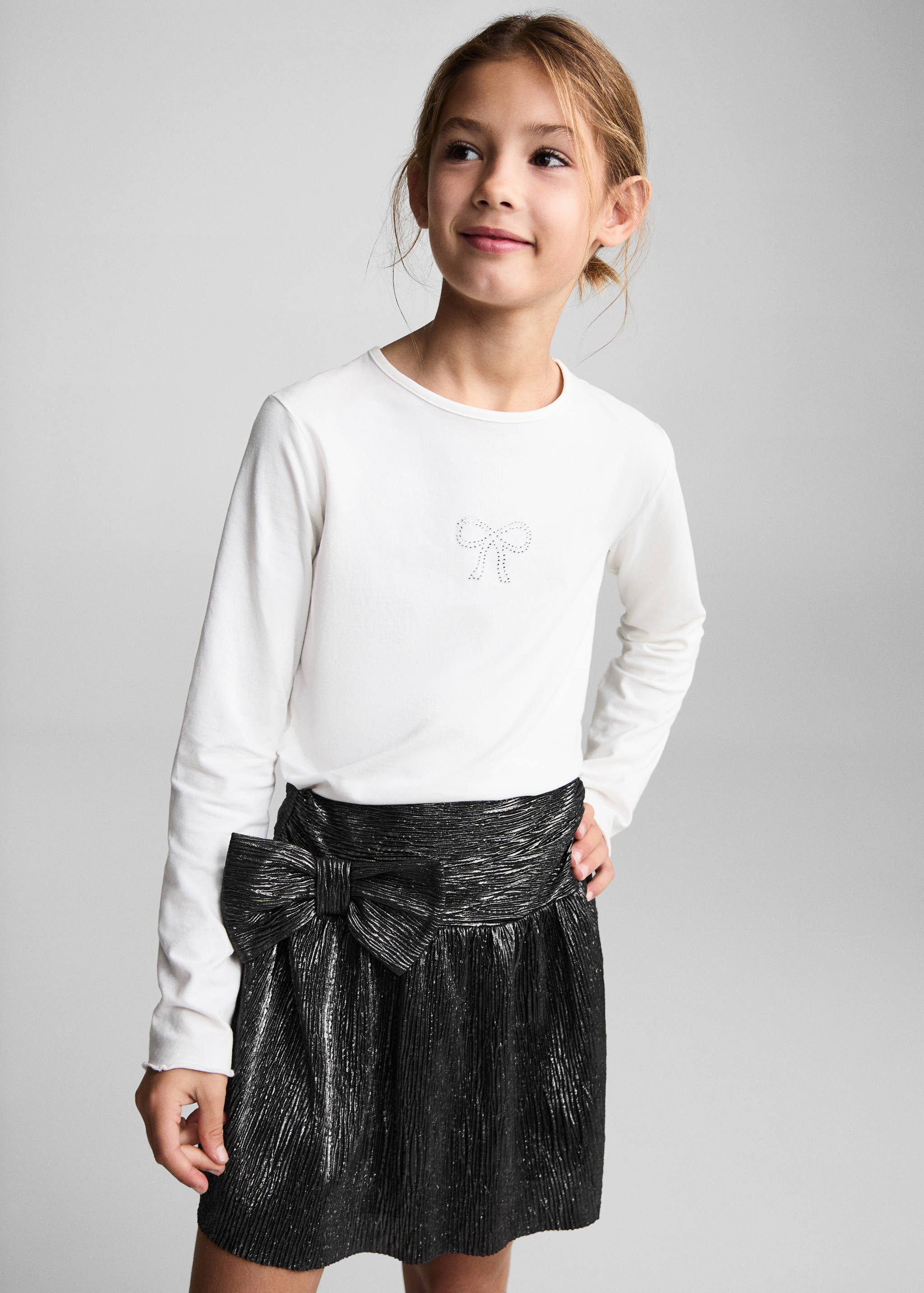 Metallic bow skirt - Medium plane