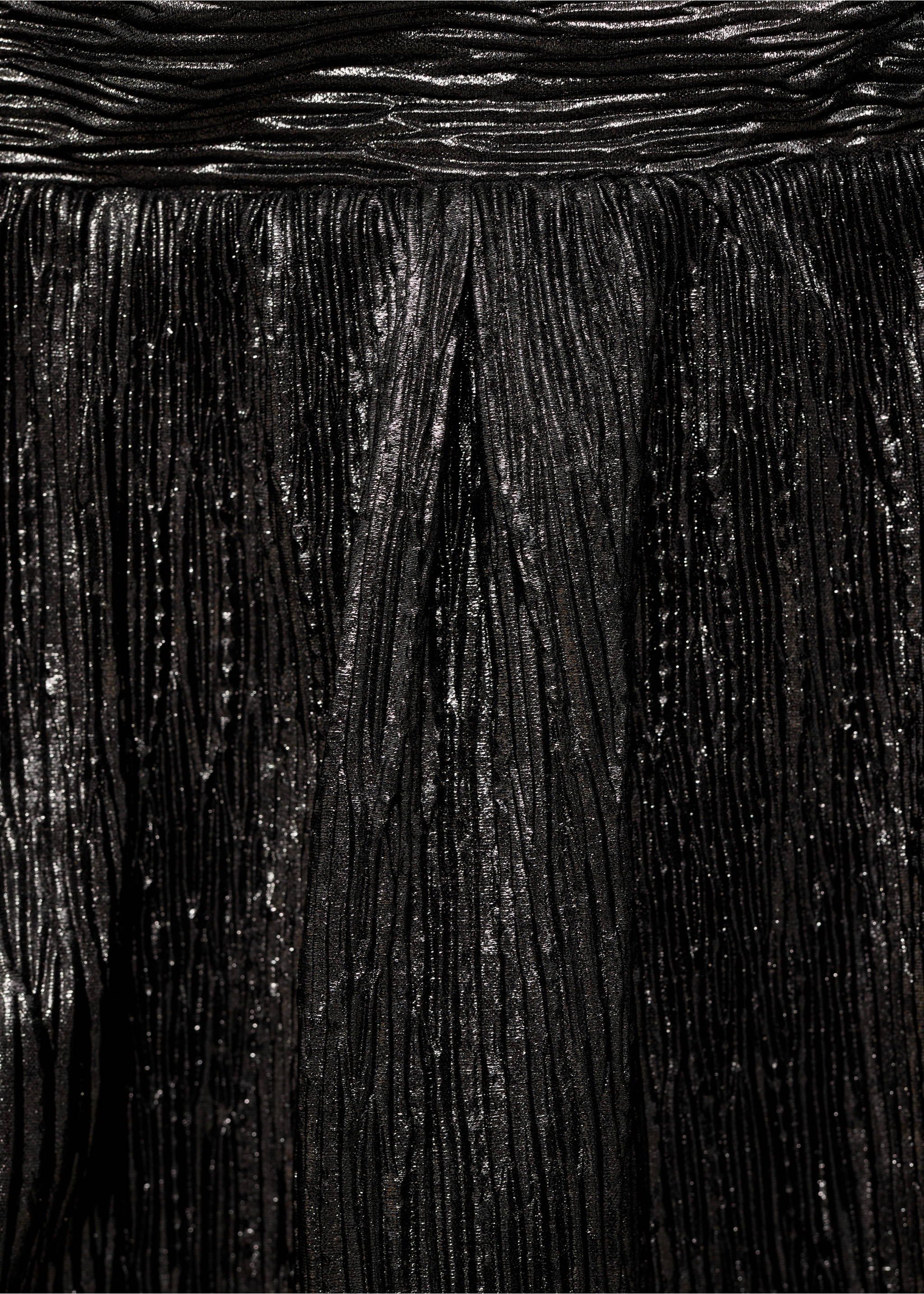 Metallic bow skirt - Details of the article 0, Silver. Ref: 77059242-00.