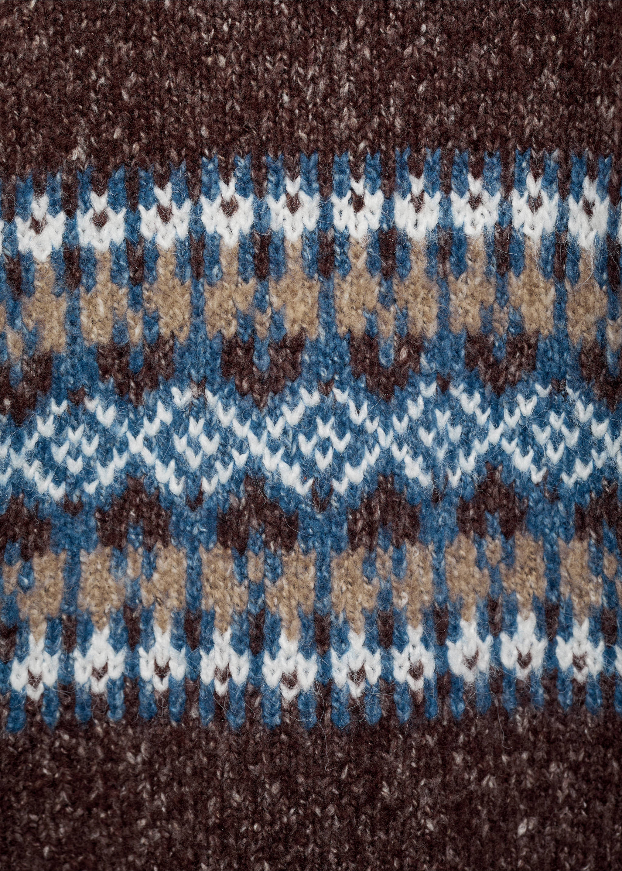 Jacquard knitted sweater - Details of the article 0, Maroon. Ref: 77059243-00.