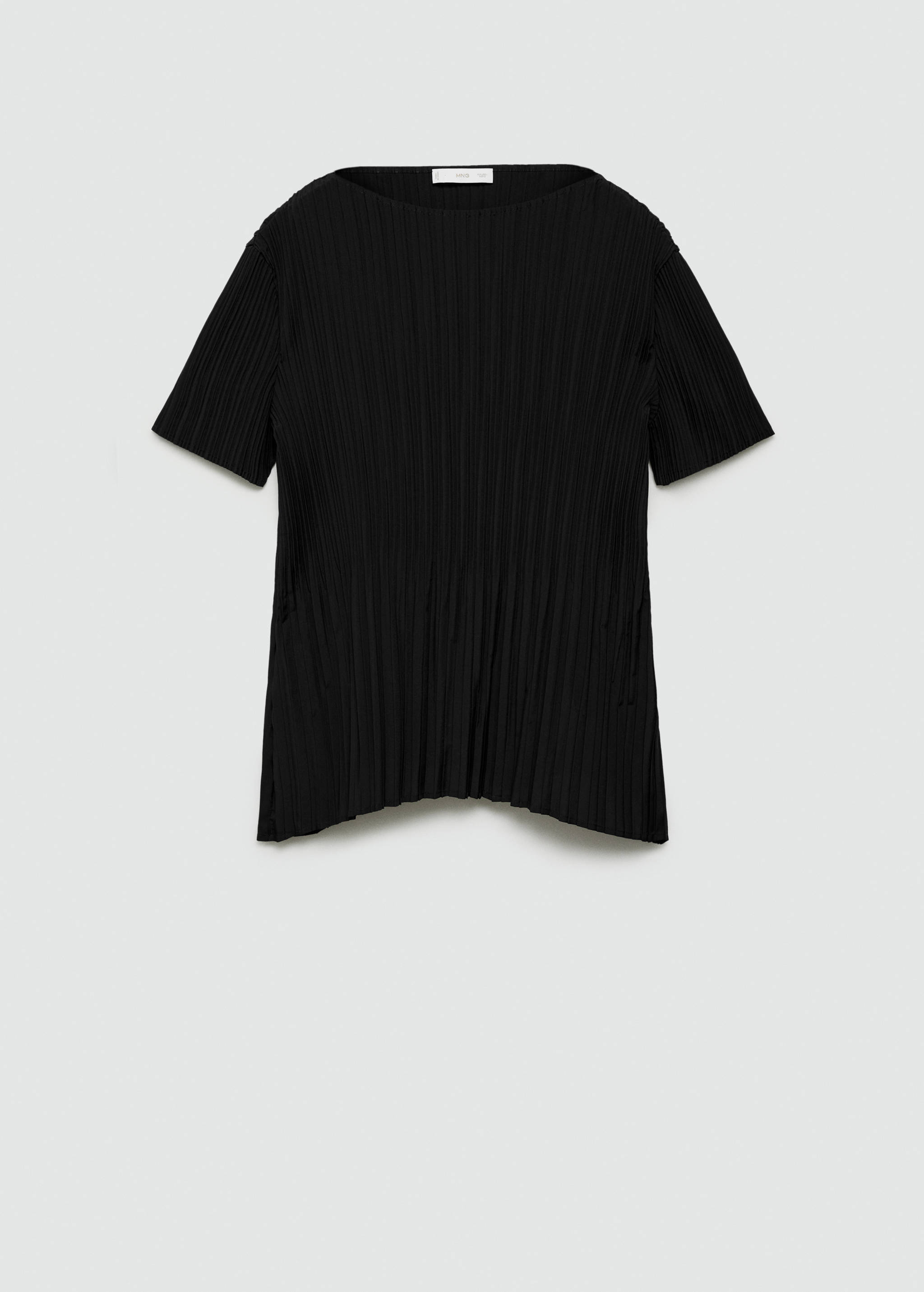 Short-sleeved pleated t-shirt - Article without model