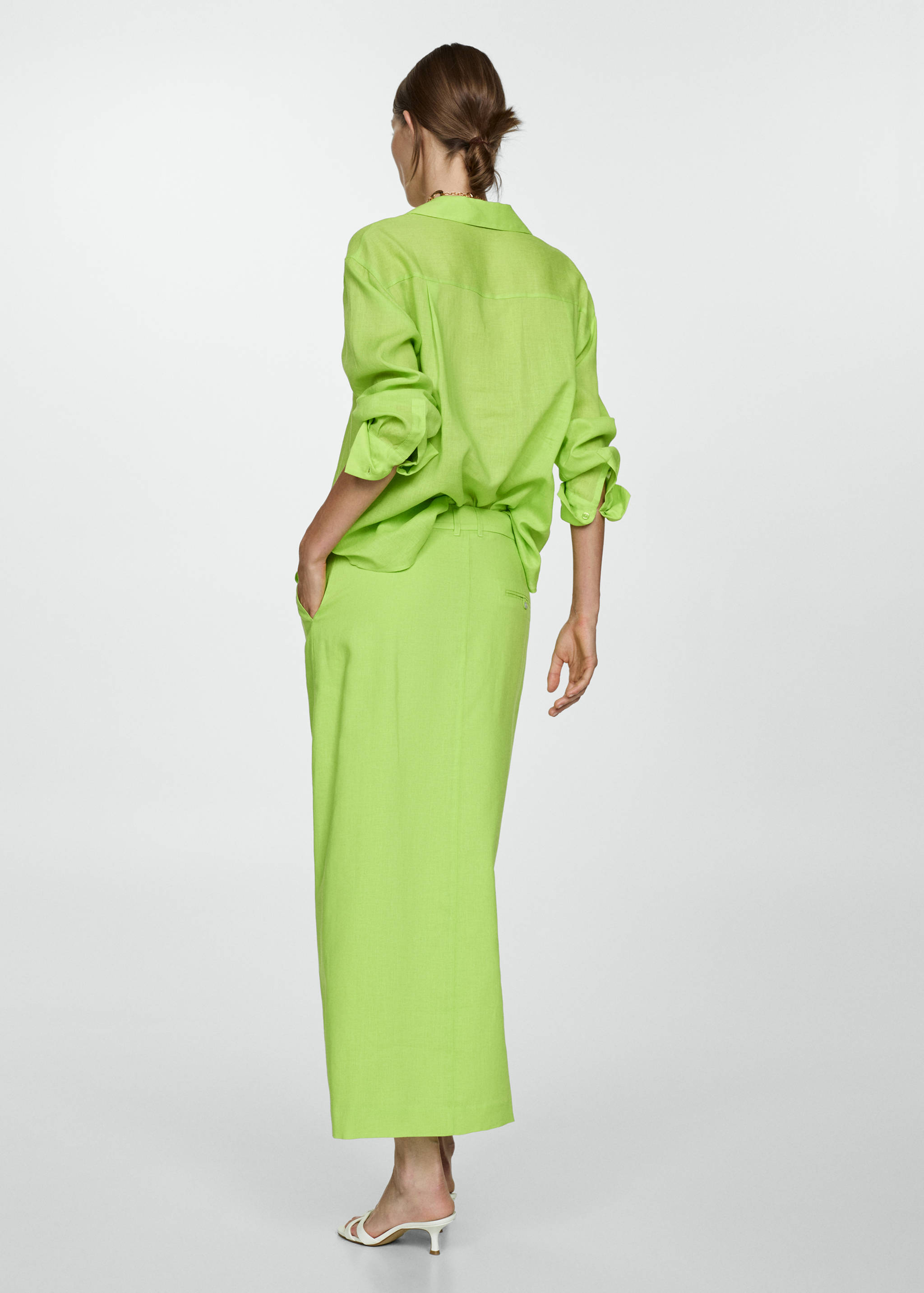 Long lyocell skirt - Reverse of the article
