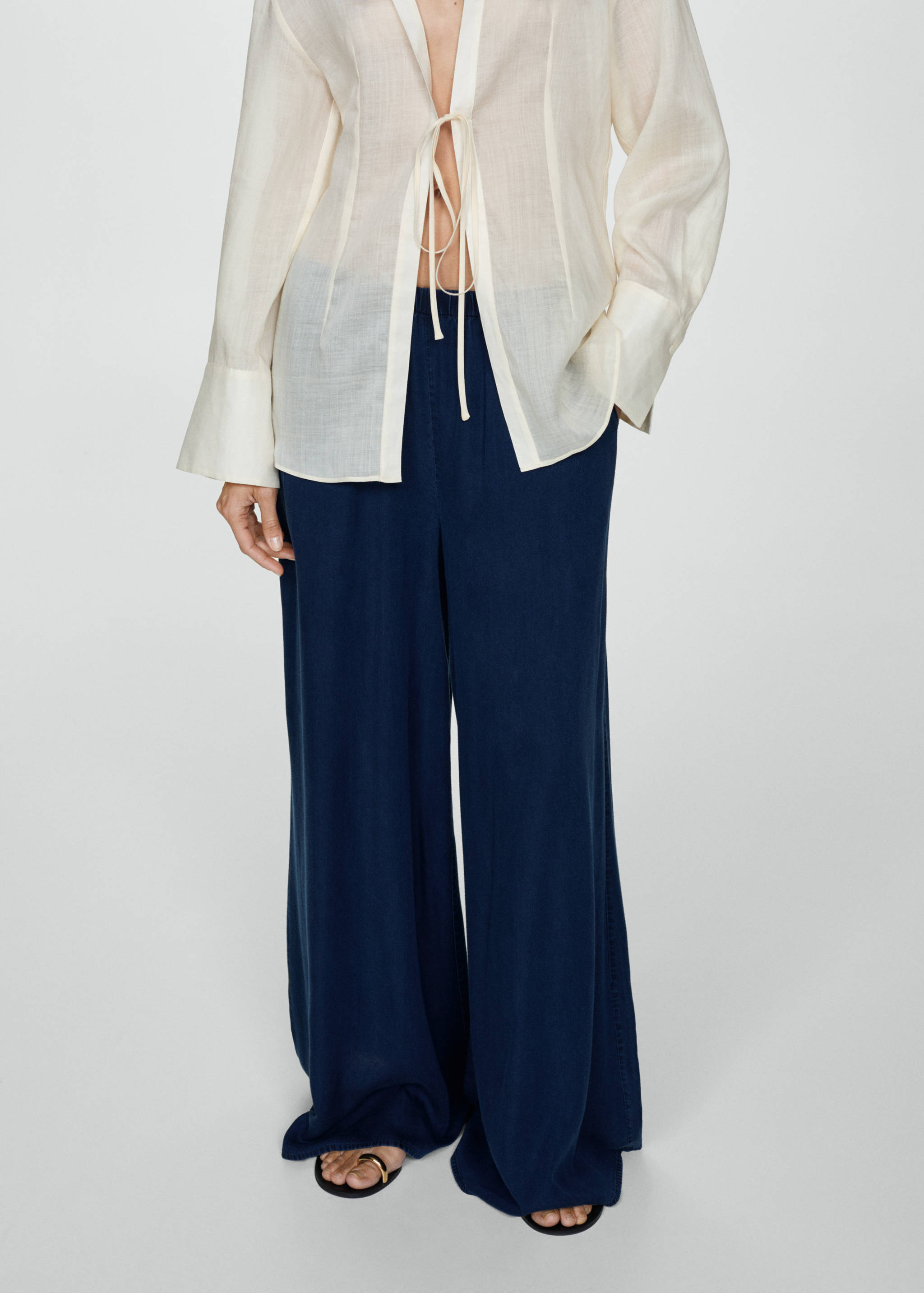 Lyocell-Hose mit Stretchbund - Mittlere Ansicht