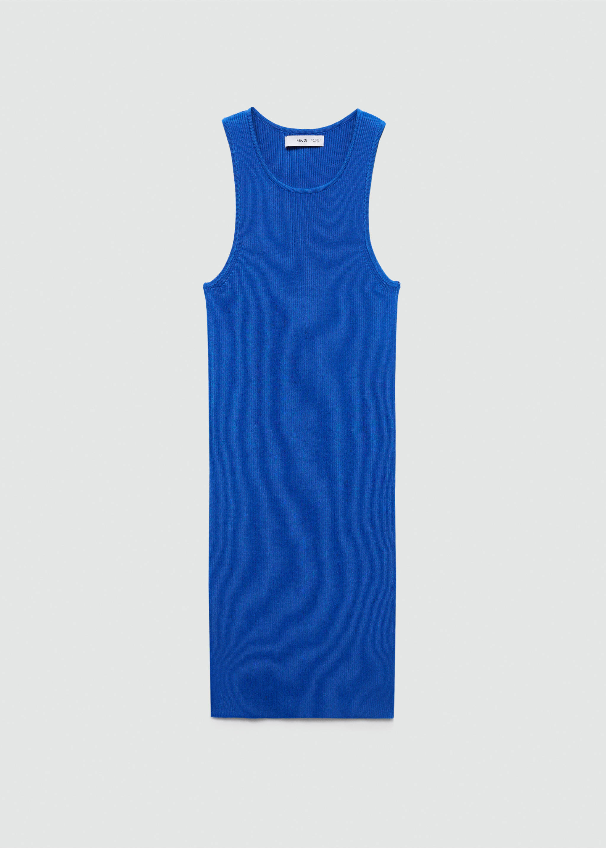 Short knitted dress - Article without model, Vibrant blue. Ref: 77060335-00.