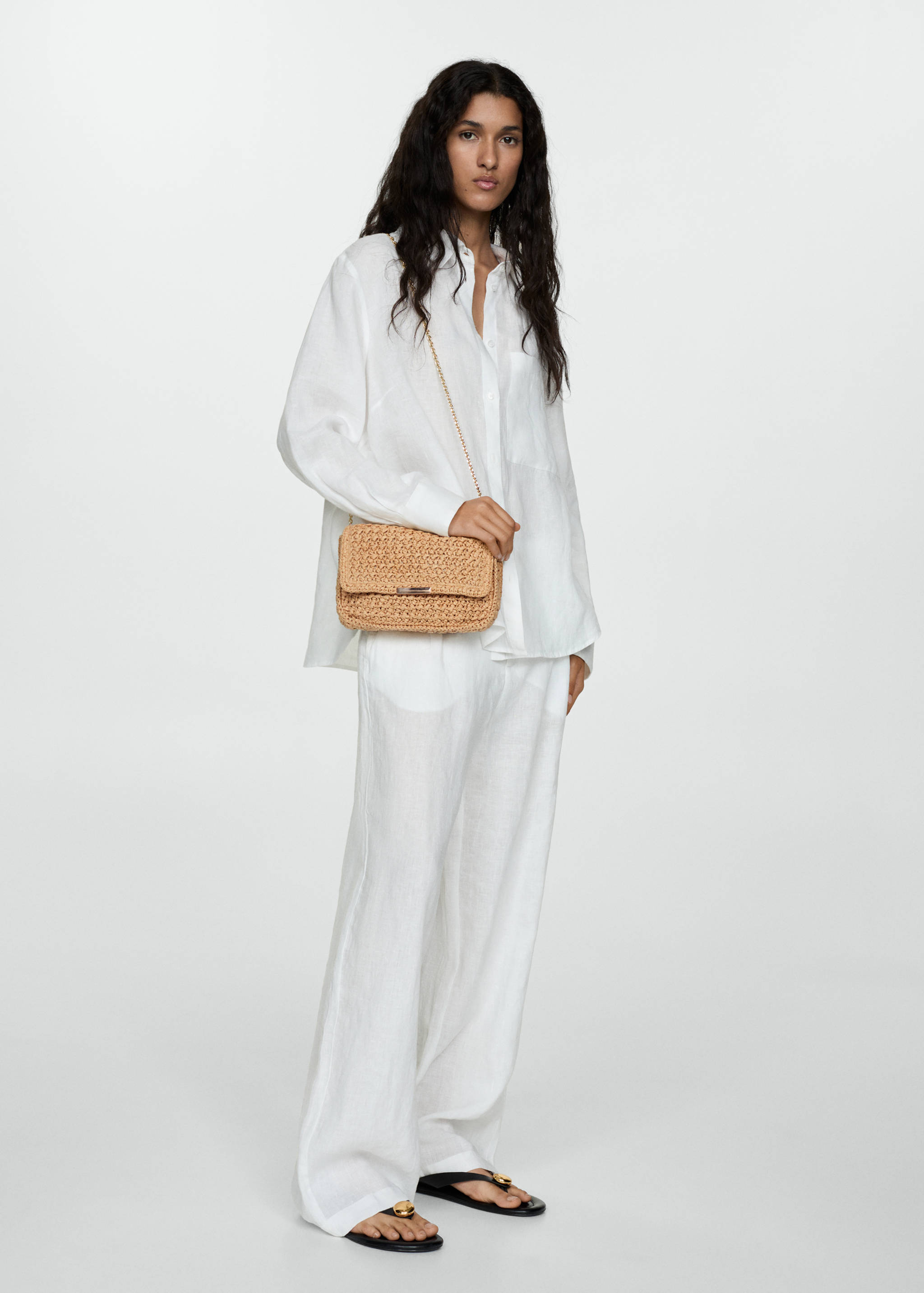 Umhängetasche aus Naturfaser - Allgemeine Ansicht