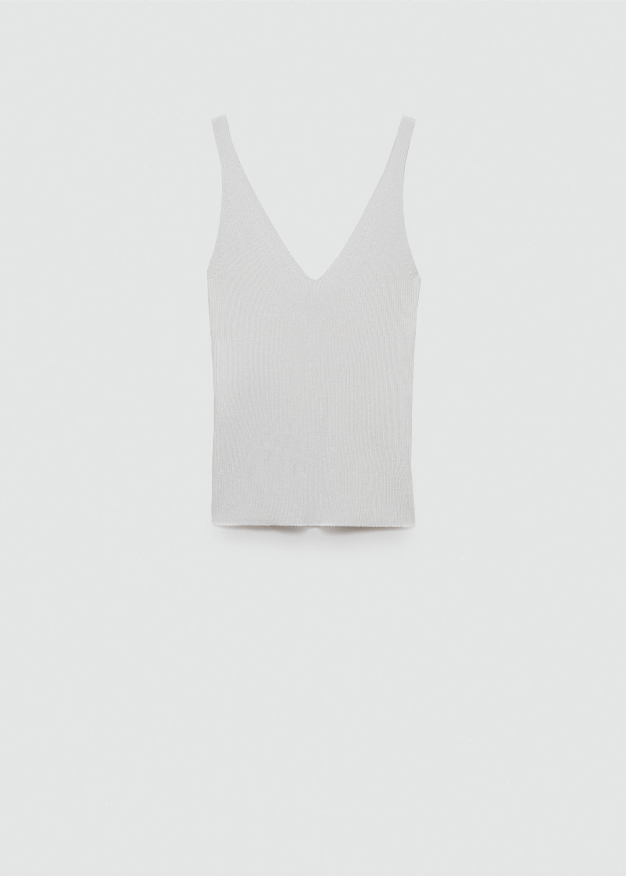 Knit strap top - Article without model, Ecru. Ref: 77060353-00.