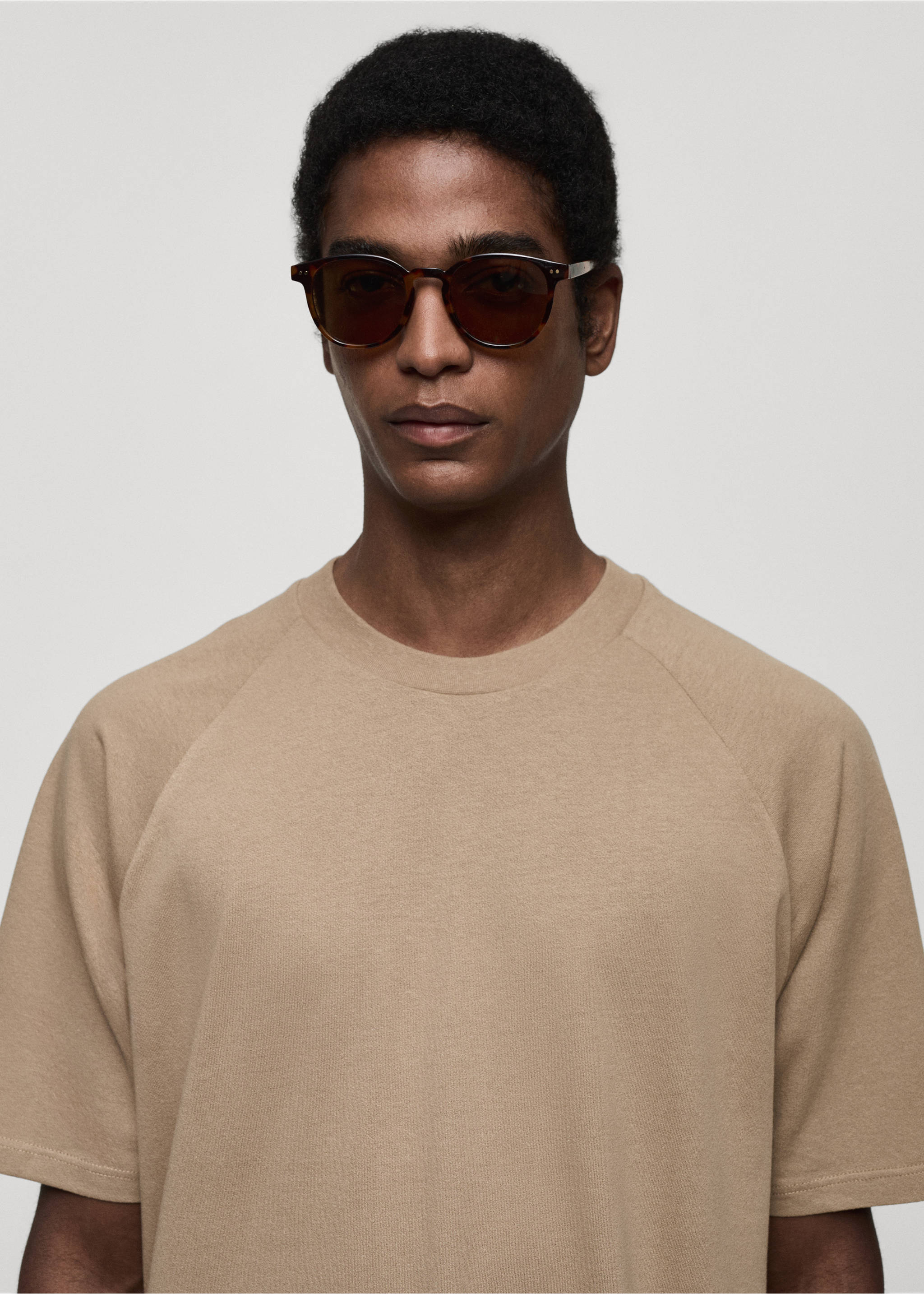 Katoenen relaxed-fit T-shirt - Detail van het artikel 1, Open beige. Ref: 77060356-00.