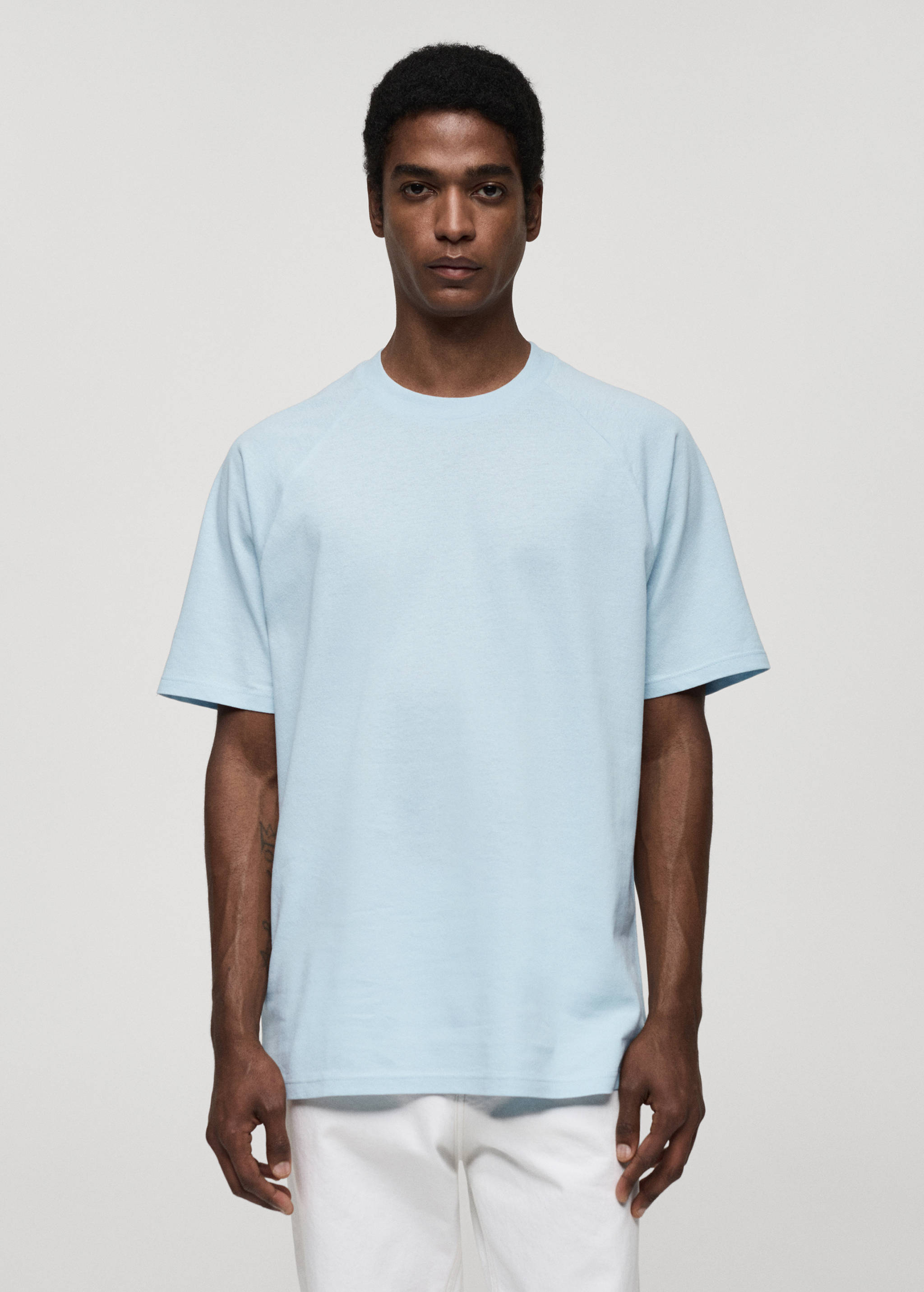 Katoenen relaxed-fit T-shirt - Middenvlak