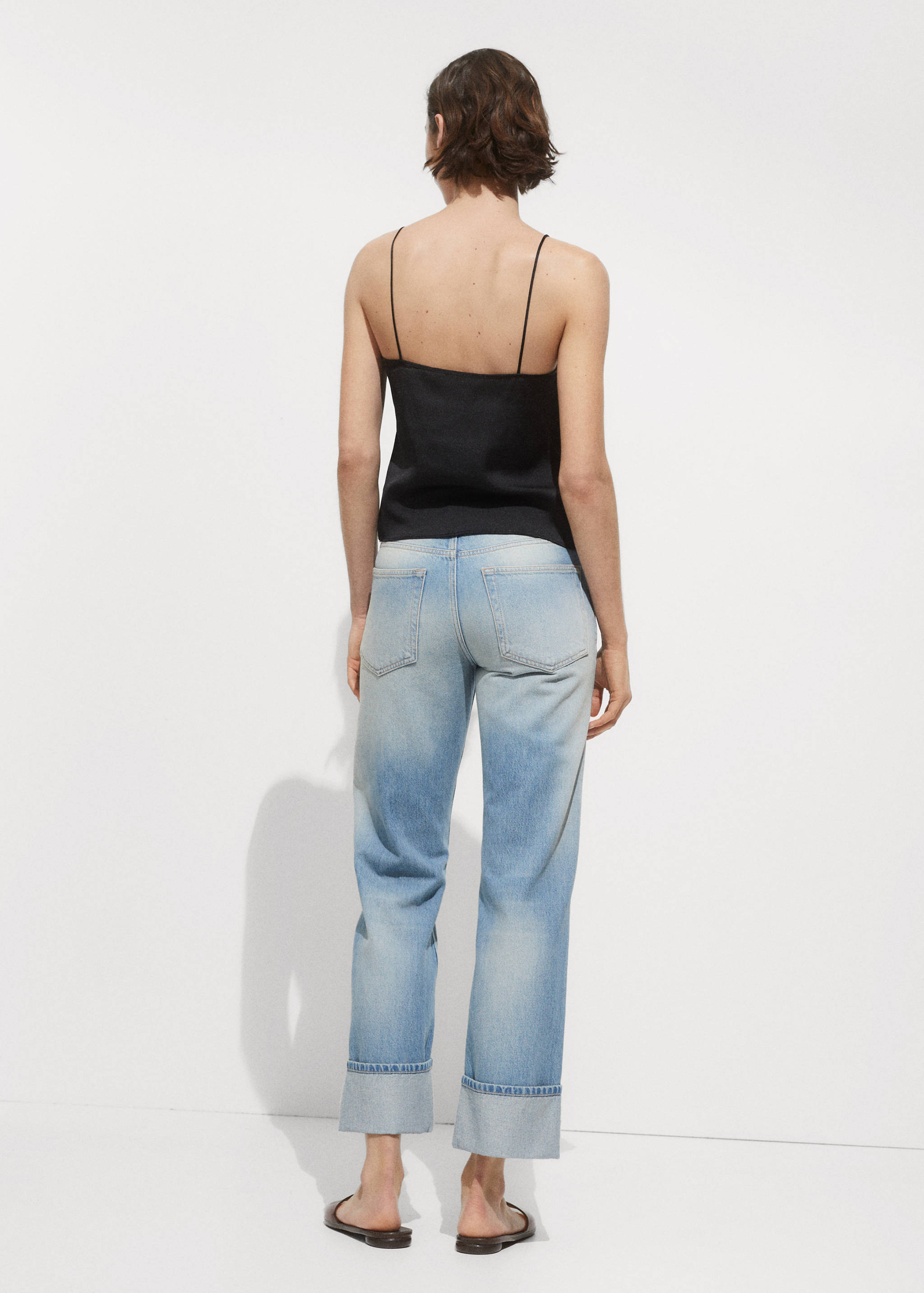 Satin top with straps - Reverse of the article