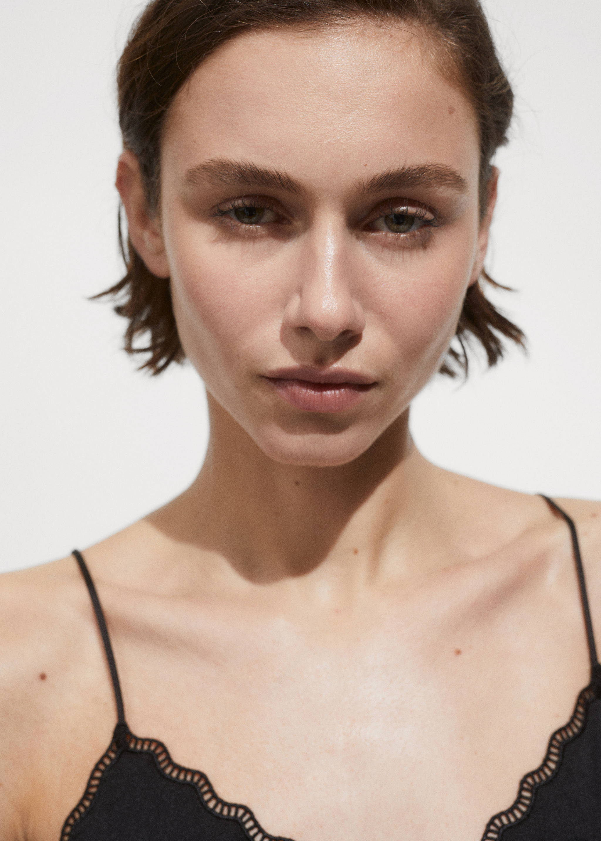 Satin top with straps - Details of the article 1