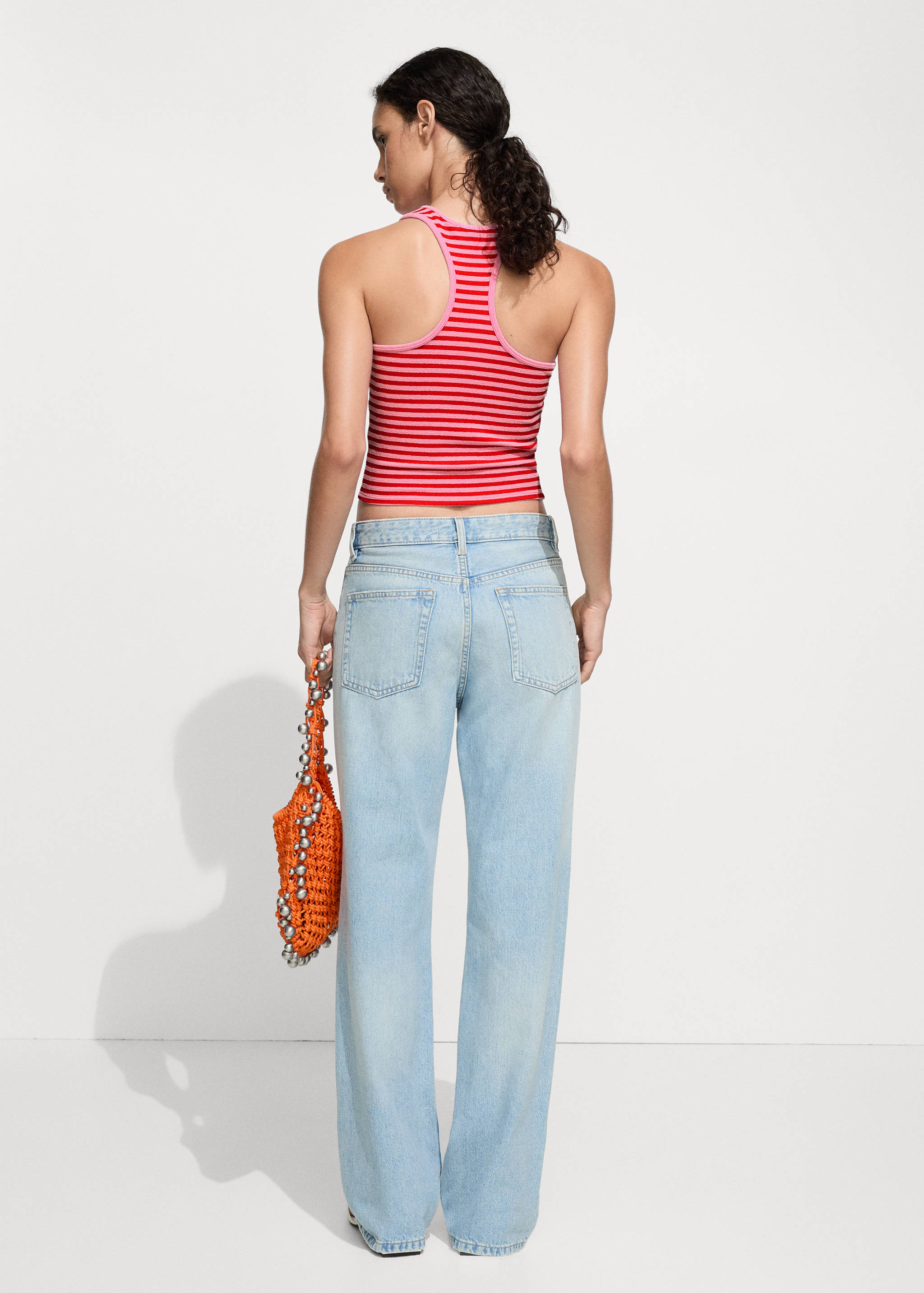 Striped knit top - Reverse of the article