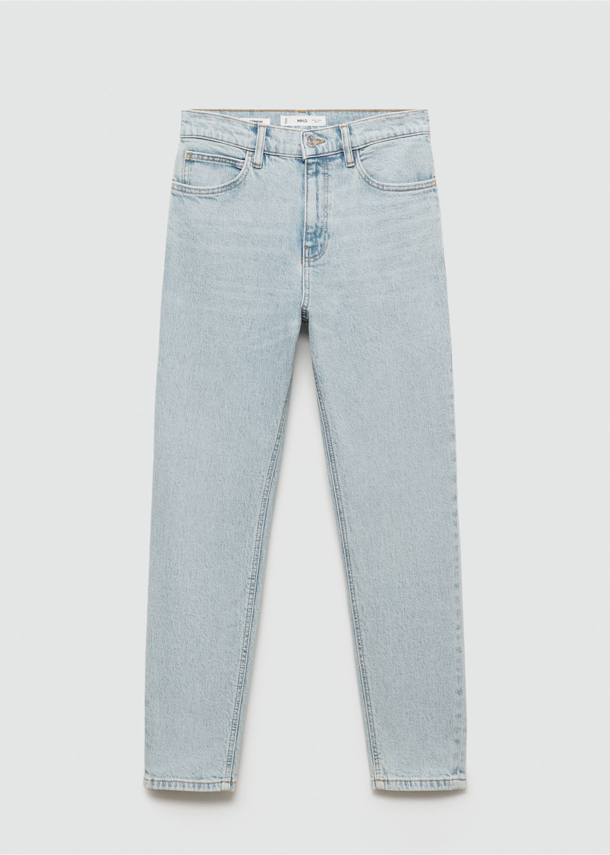 Comfort-Jeans mit hohem Bund Newmom - Artikel ohne Model, Bleach-Blau. Ref: 77060366-00.