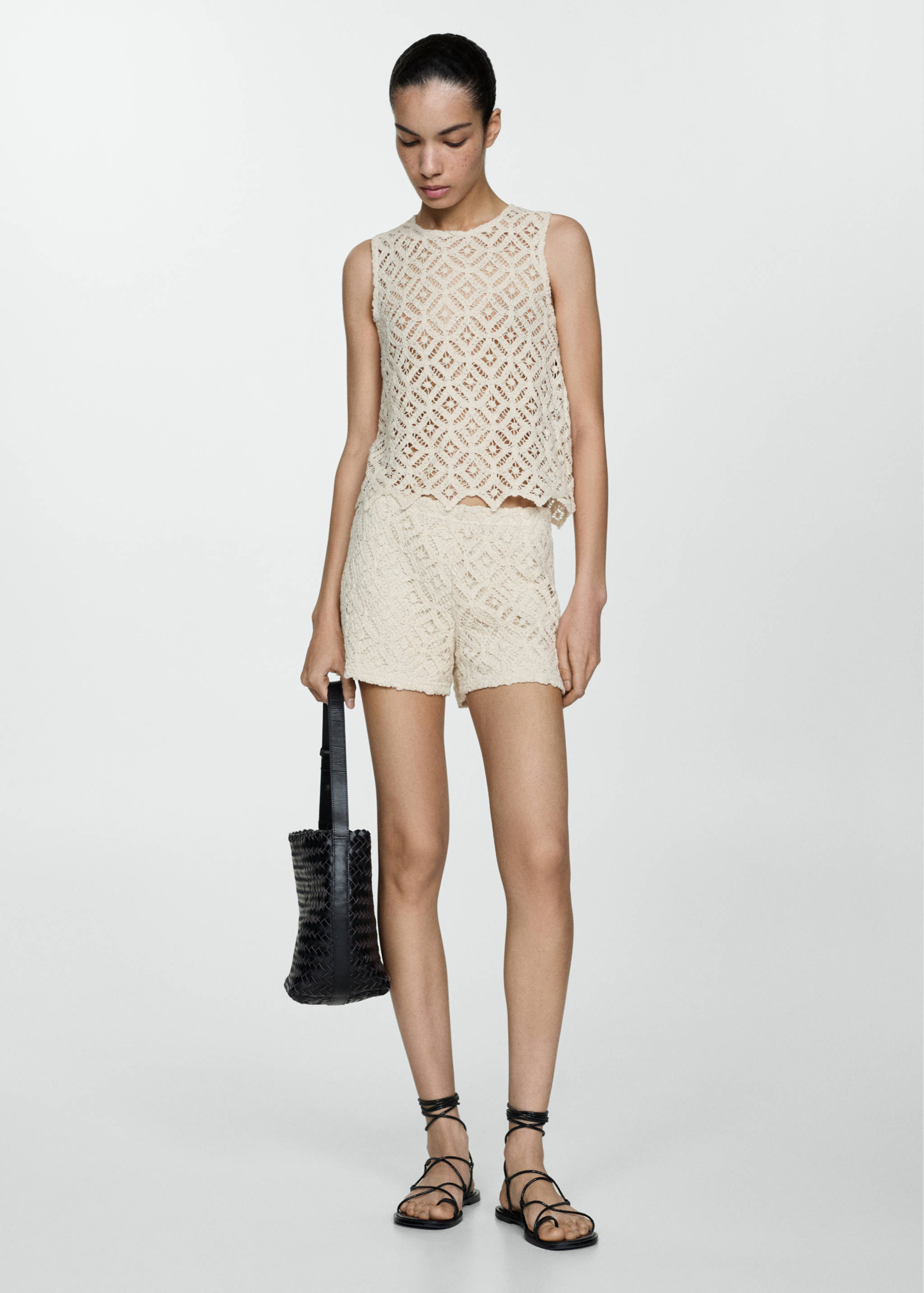 Ärmelloses Häkel-Top - Allgemeine Ansicht