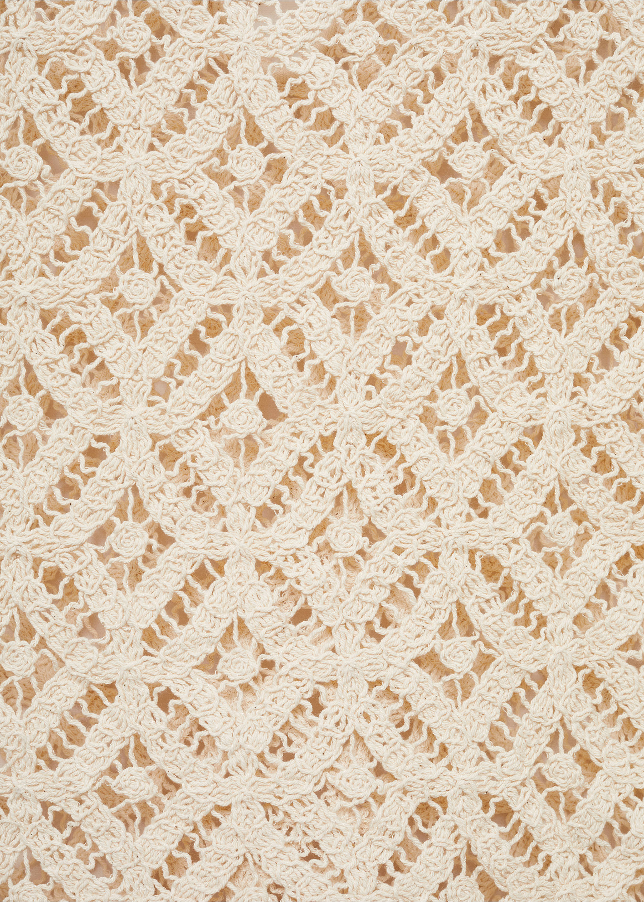 Ärmelloses Häkel-Top - Detail des Artikels 0, Beige. Ref: 77060367-00.