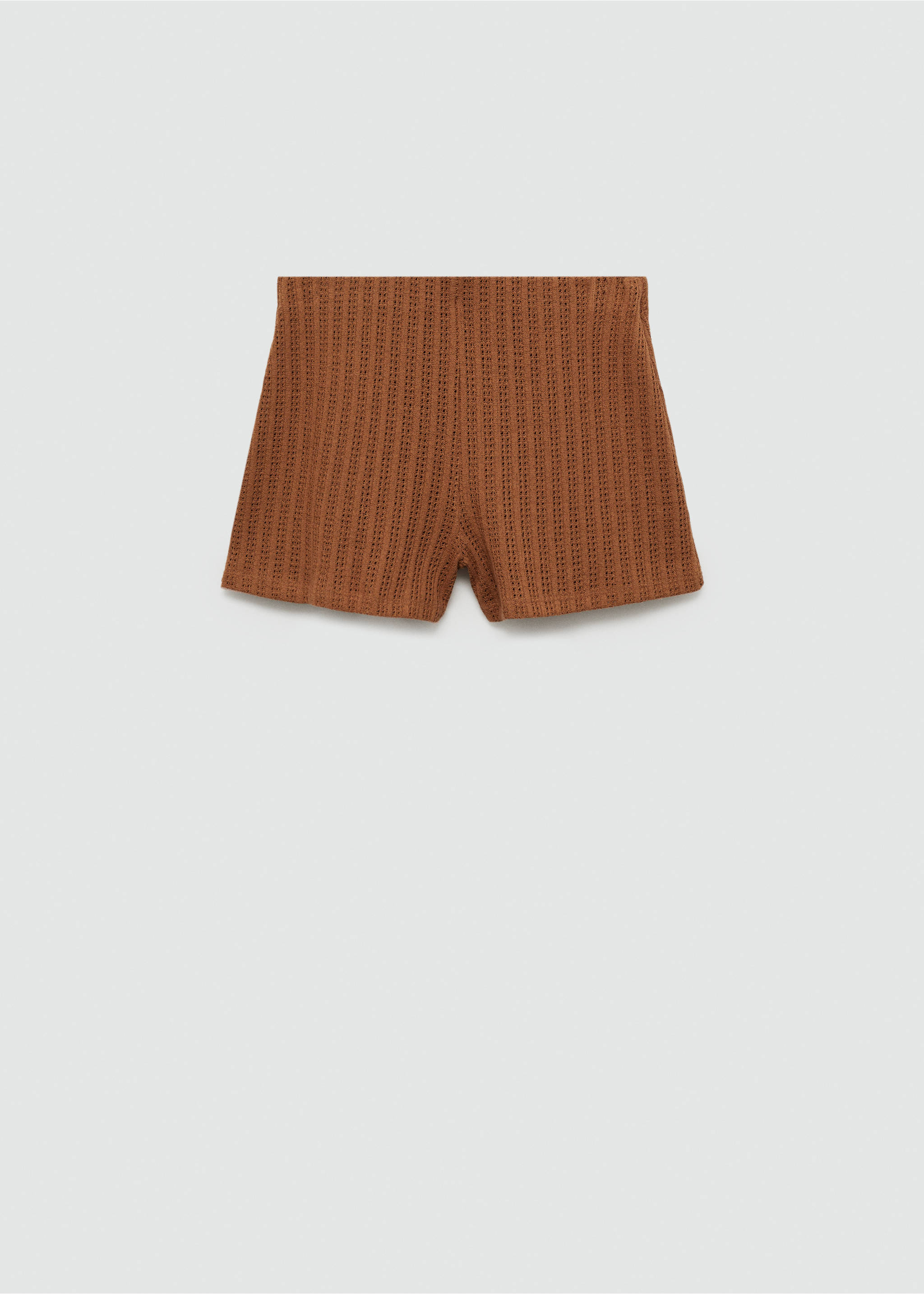 Short droit maille - Article sans modèle, Caramel. Ref: 77060372-00.