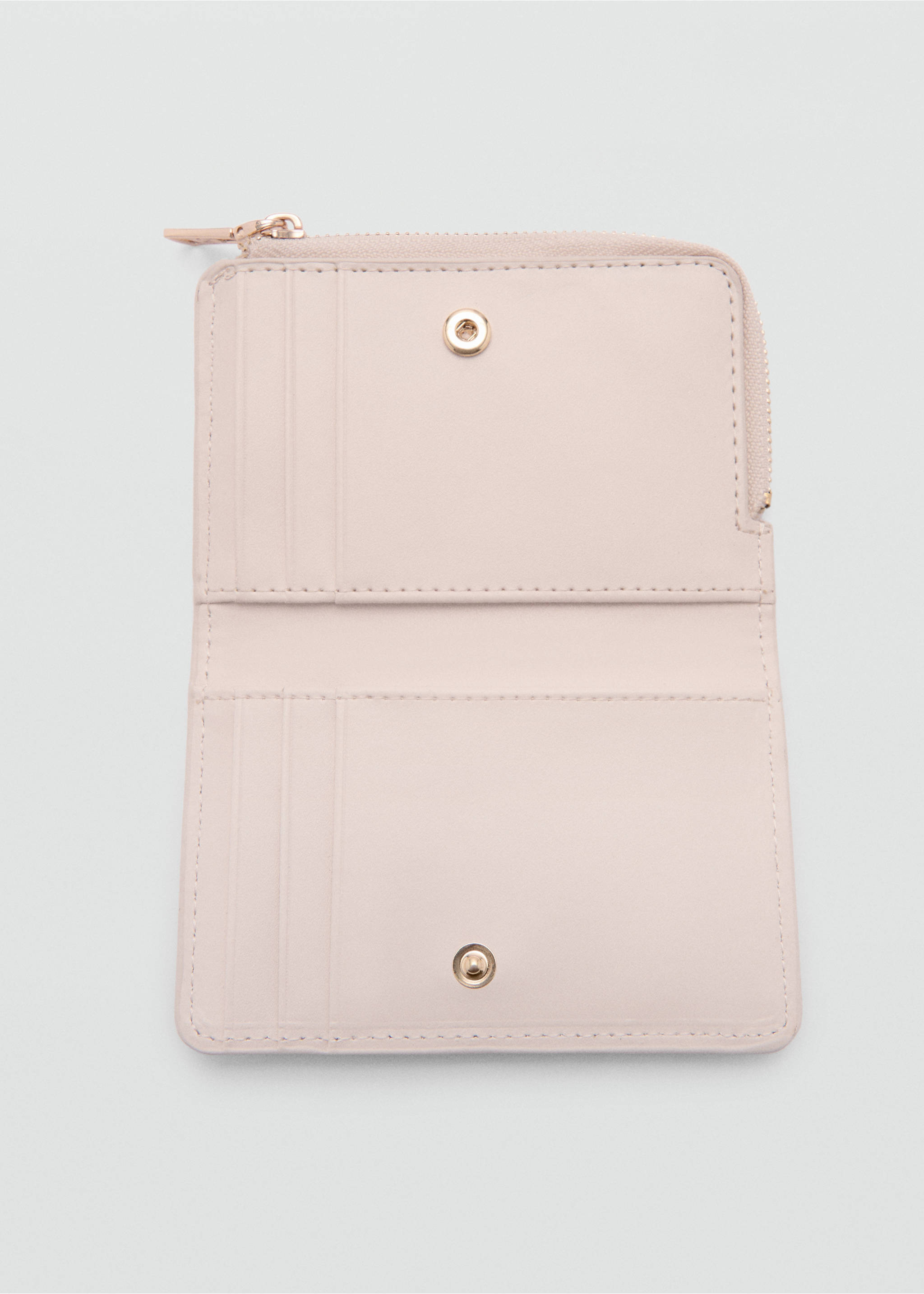 Bitlletera efecte saffiano - Detall de l'article 2, Blanc trencat. Ref: 77060373-00.