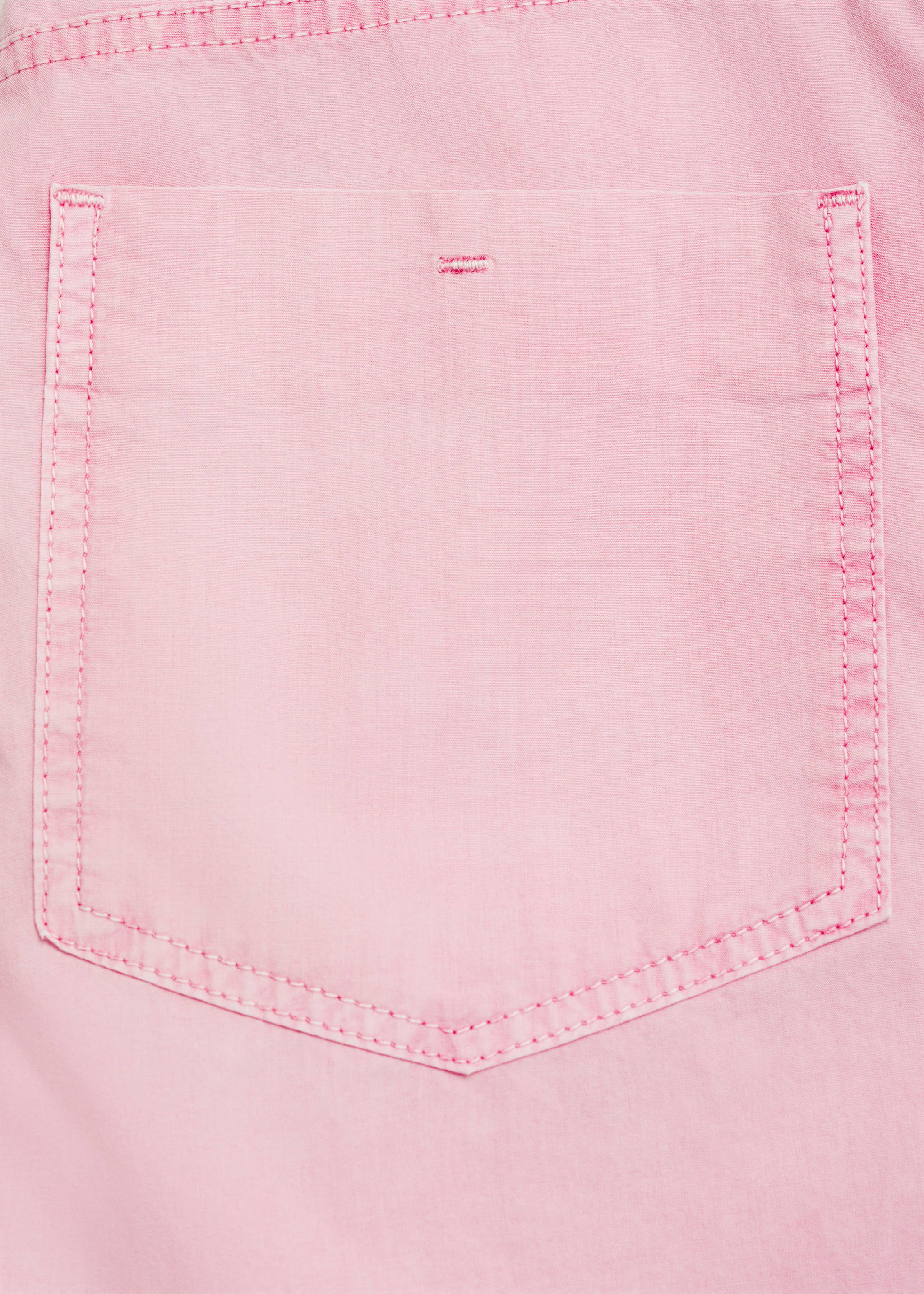 Straight-fit denim shorts - Details of the article 0, Pastel Pink. Ref: 77060377-00.
