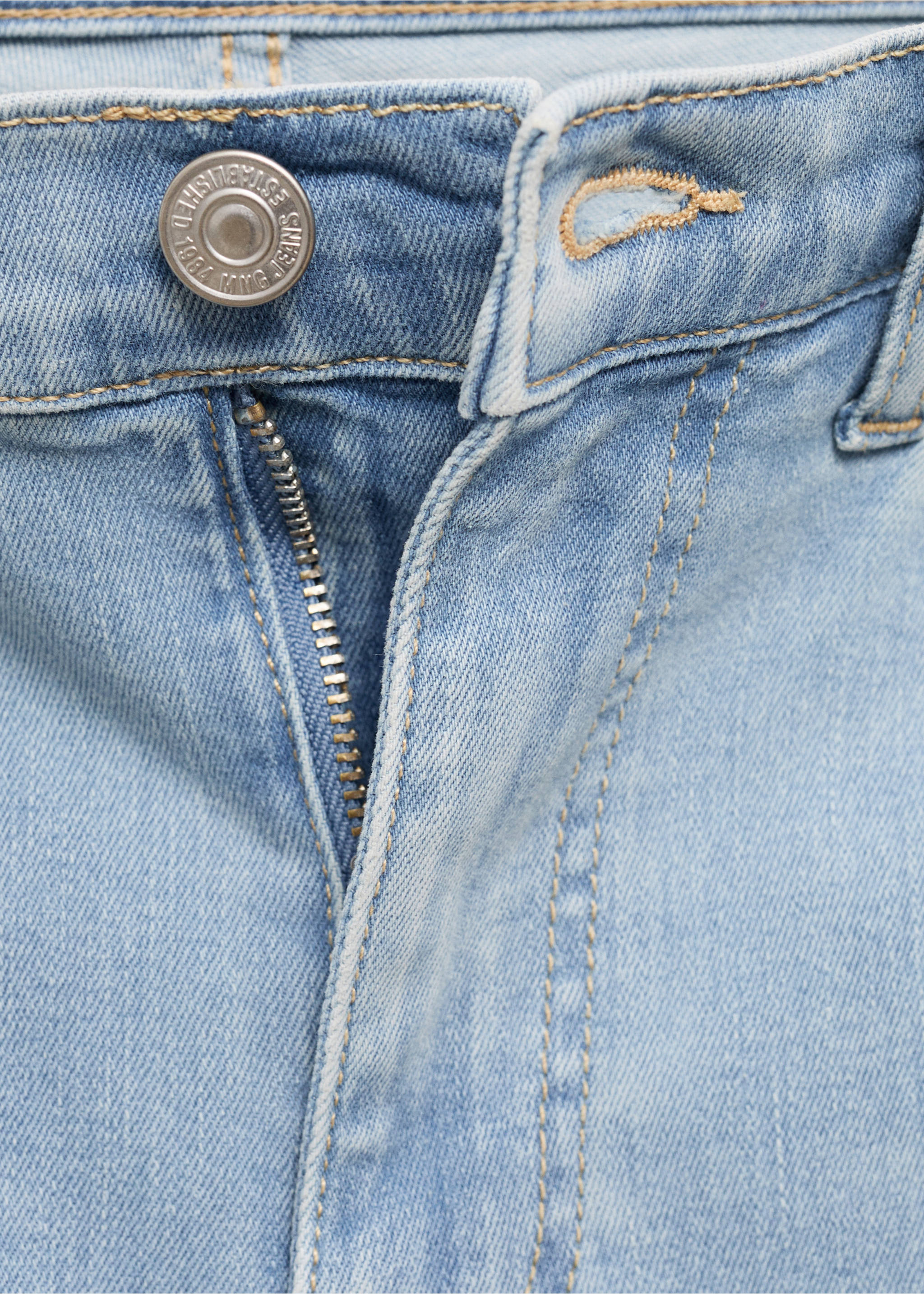 Jeans capri spacco laterale - Dettaglio dell'articolo 8, Blu medio. Ref: 77060382-00.