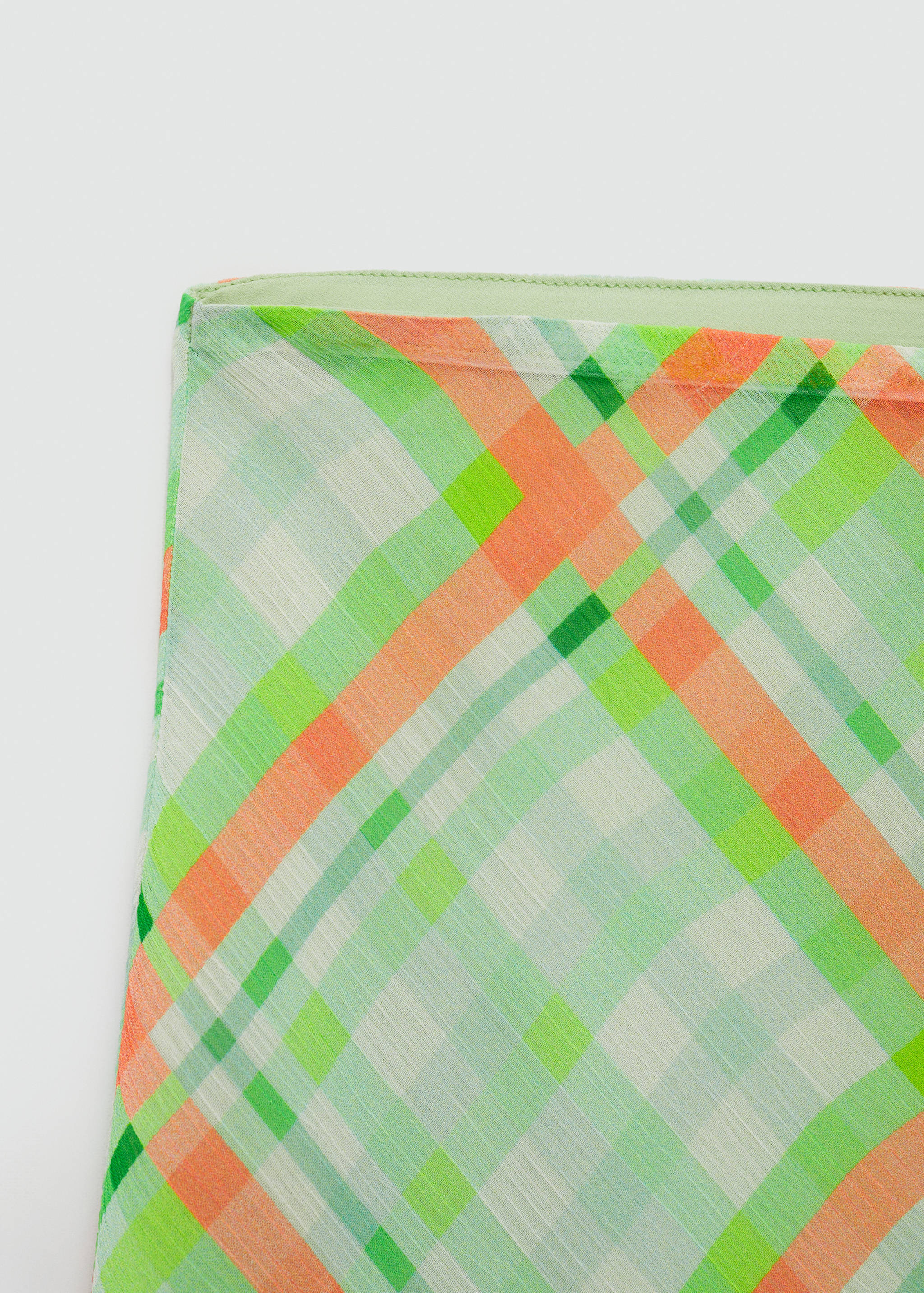 Check-print mini-skirt - Details of the article 8