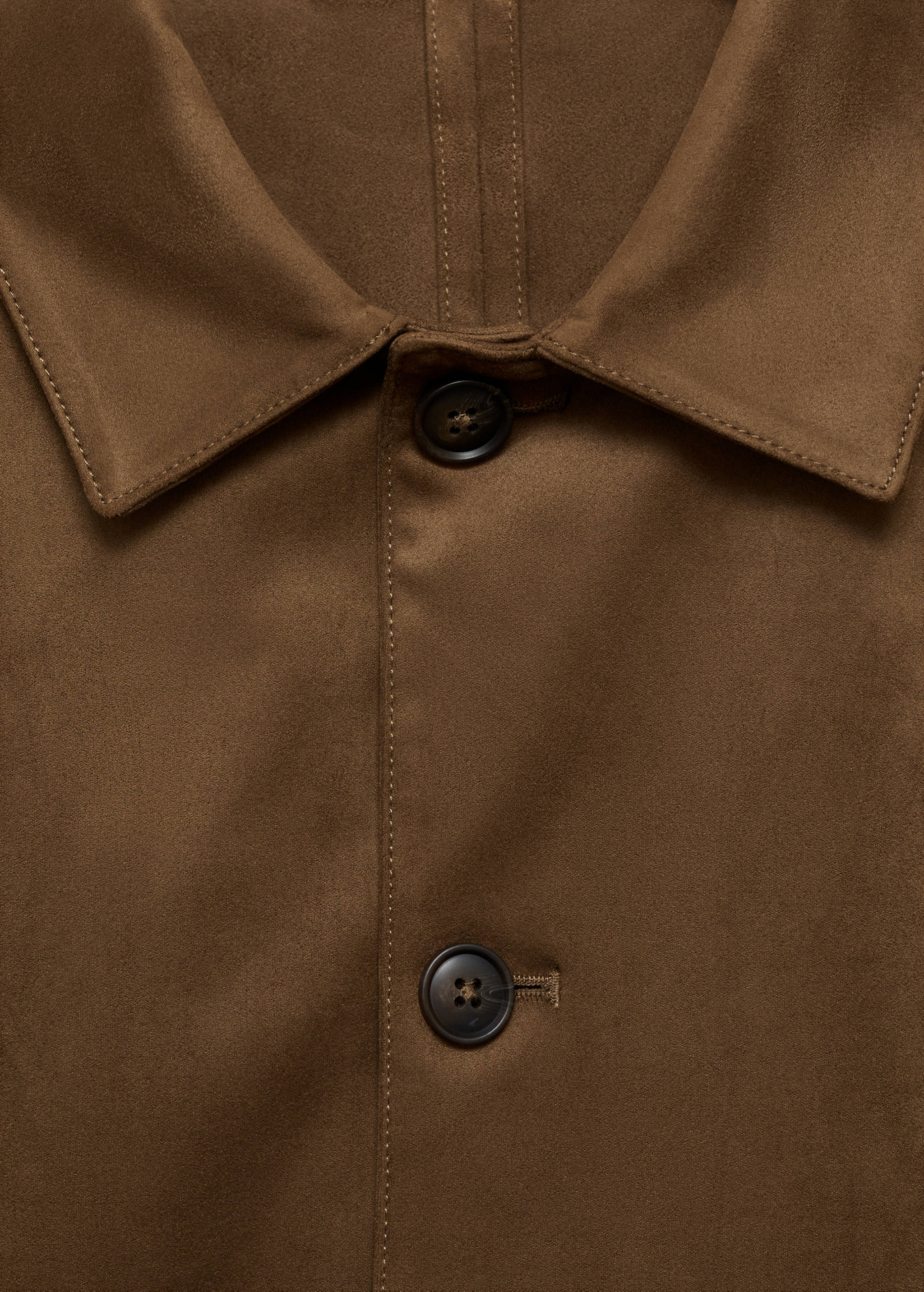 Suede effect overshirt with pockets - Details of the article 8