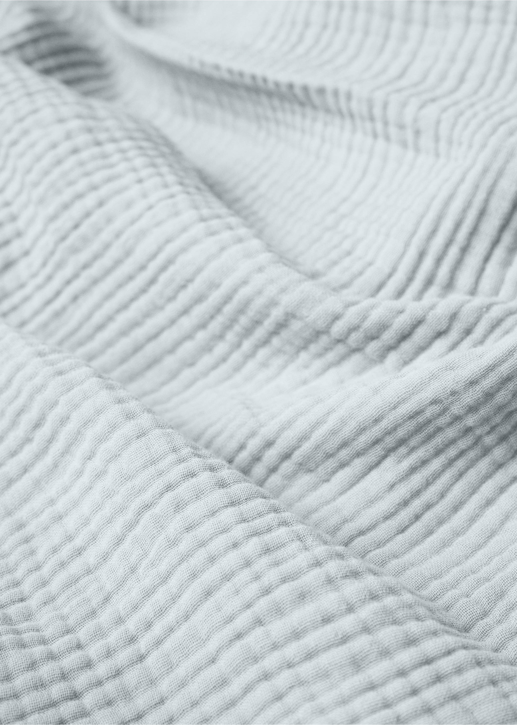 Cotton gauze duvet cover for 135 cm bed - Details of the article 2, Aqua Green. Ref: 77060572-00.