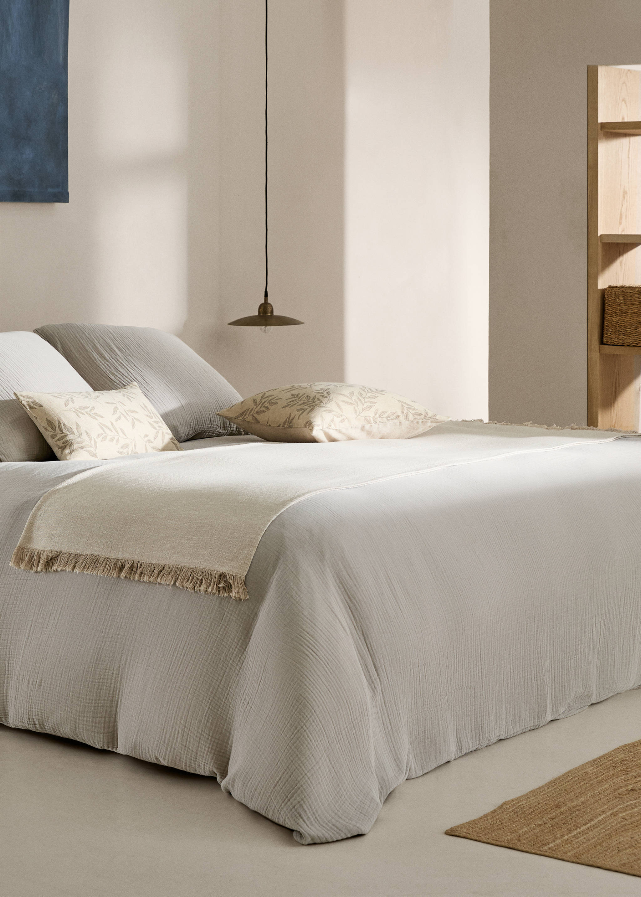 Cotton gauze duvet cover for 135 cm bed - General plane