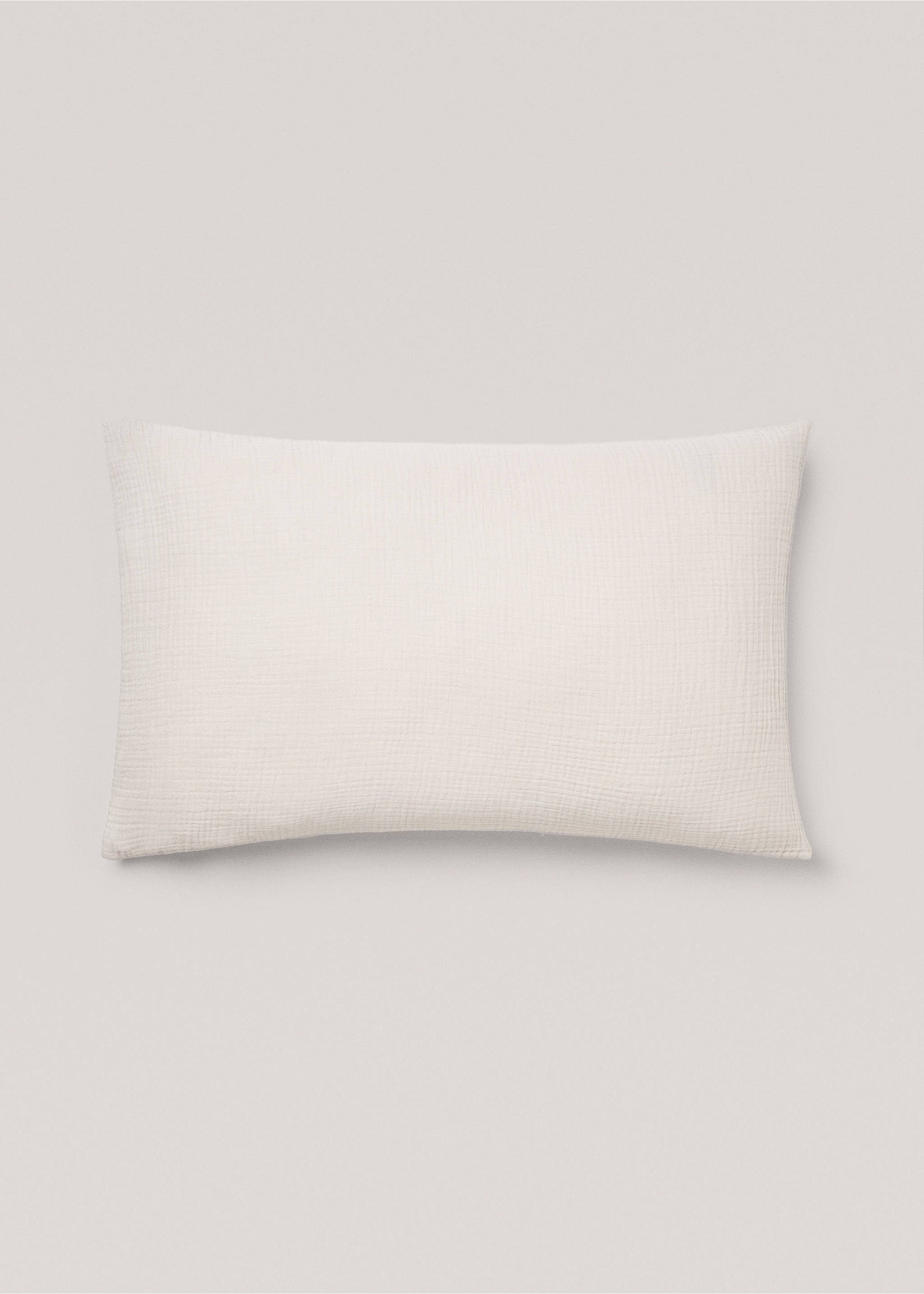 Cotton gauze pillow case 50x75cm - Article without model, Light Heather Grey. Ref: 77060573-00.