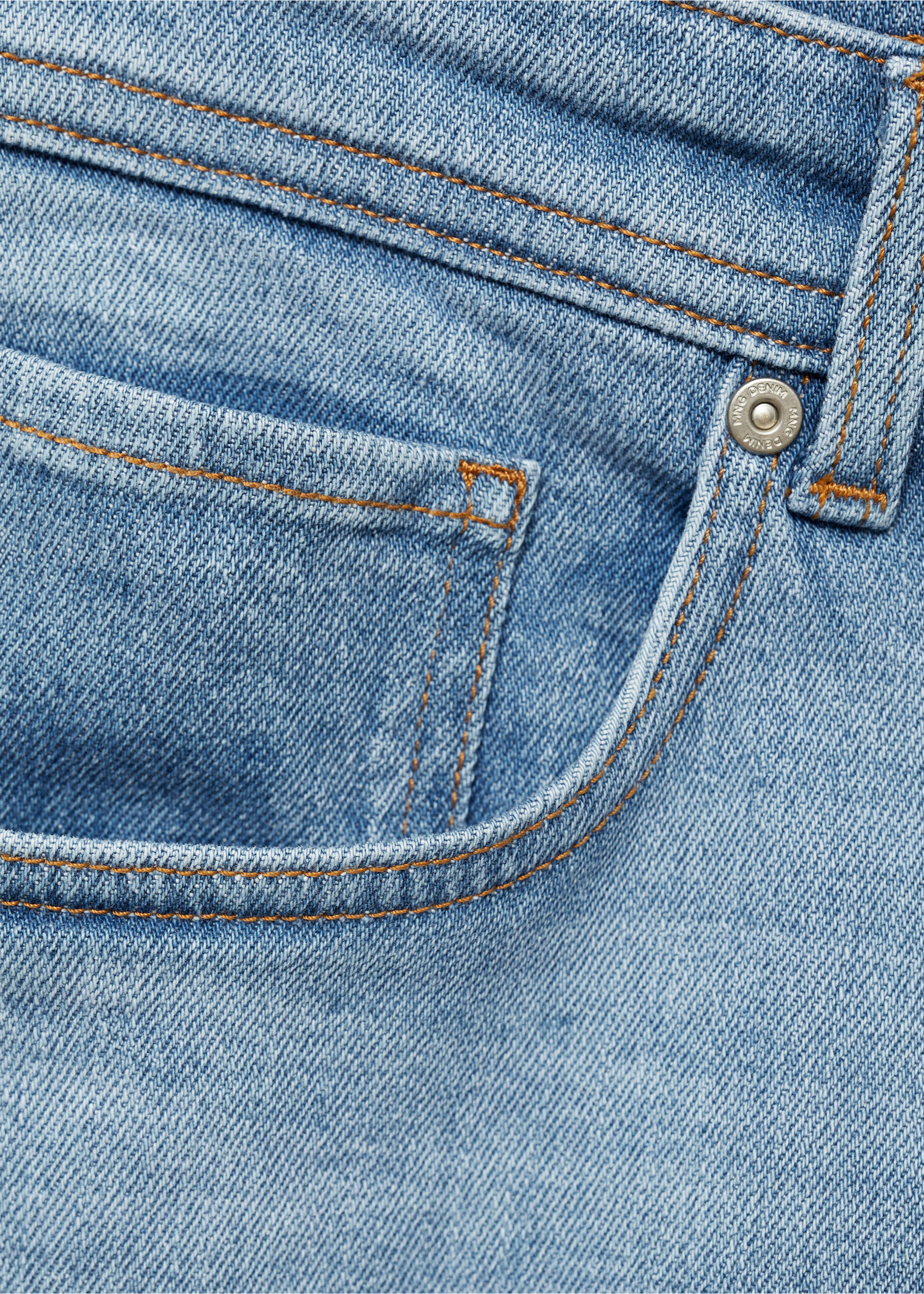 Džínové bermudy slim fit - Detail zboží 0, Středně modrá. Ref: 77060576-00.