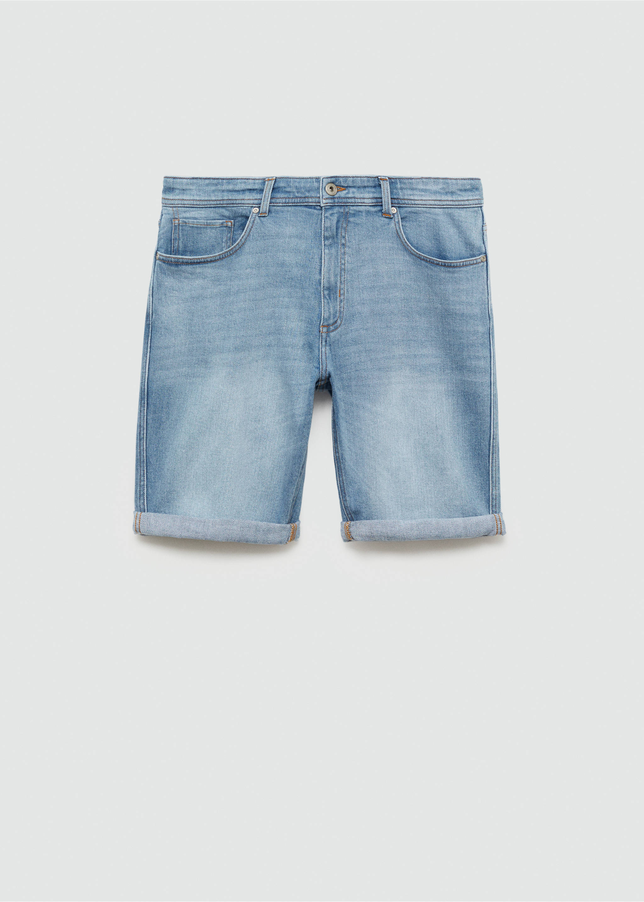 Bermudas vaqueras slim fit - Artículo sin modelo, Azul medio. Ref: 77060576-00.