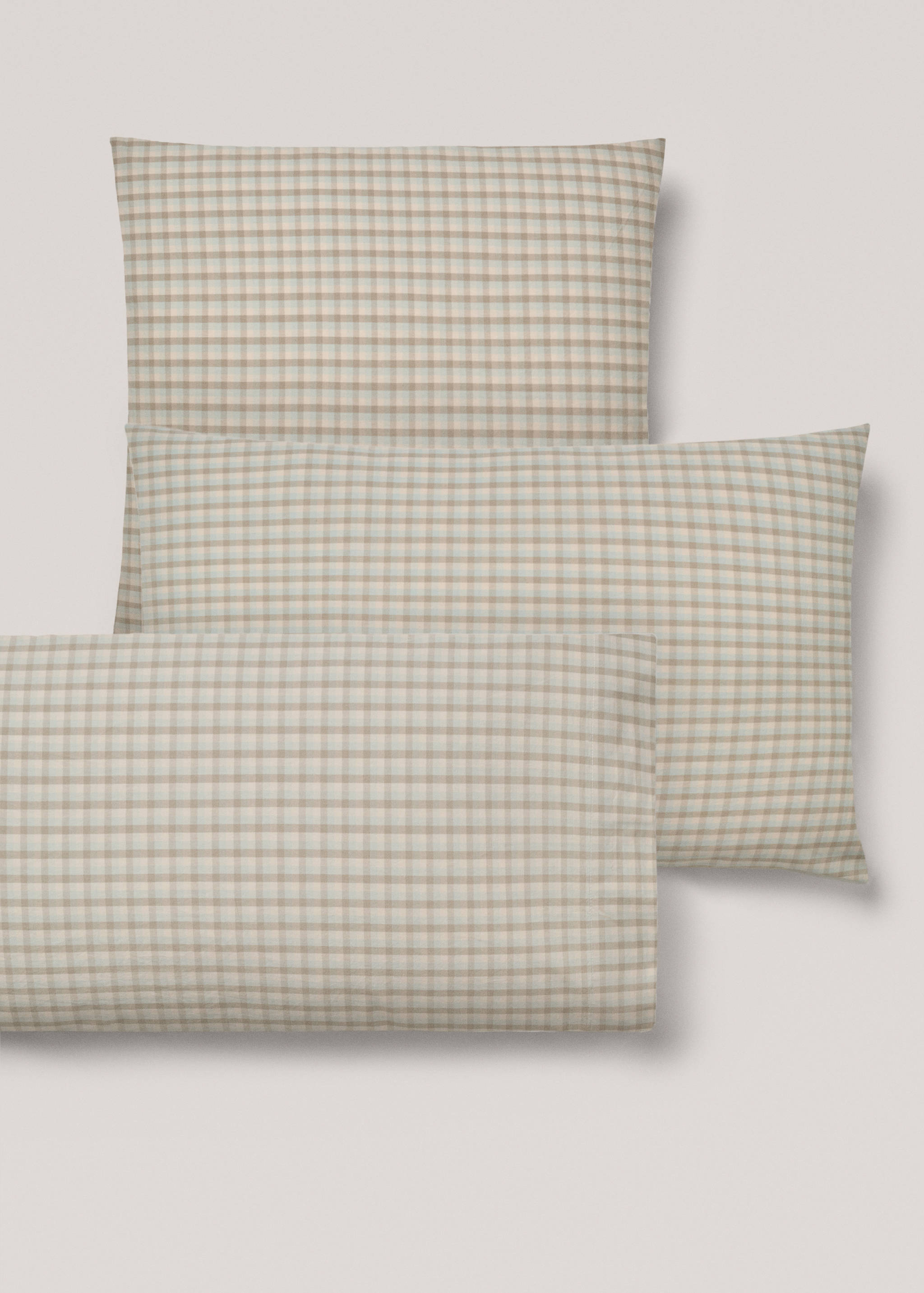 Vichy square pillowcase 60x60cm - Details of the article 4