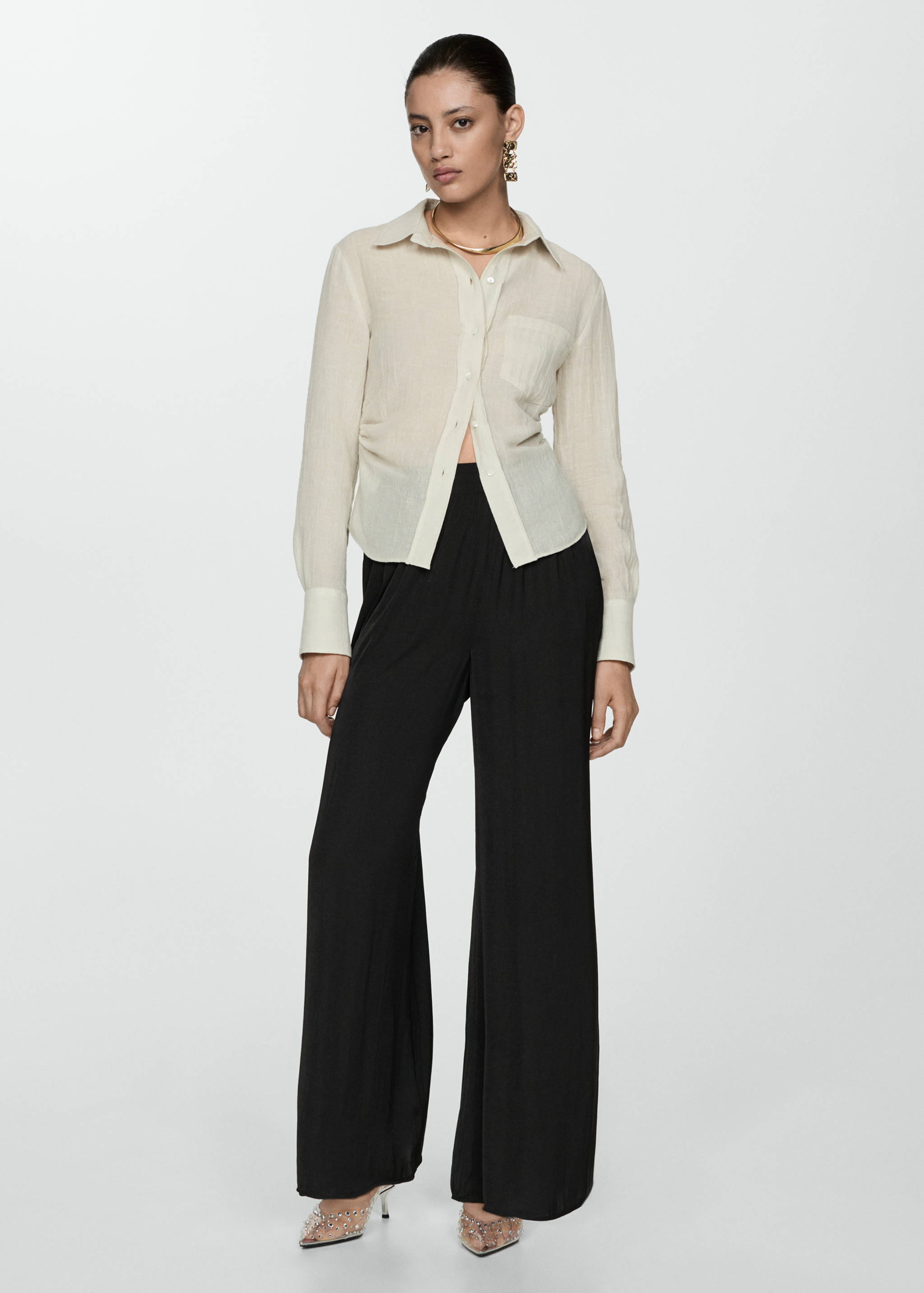 Pantalon fluide wideleg - Plan général