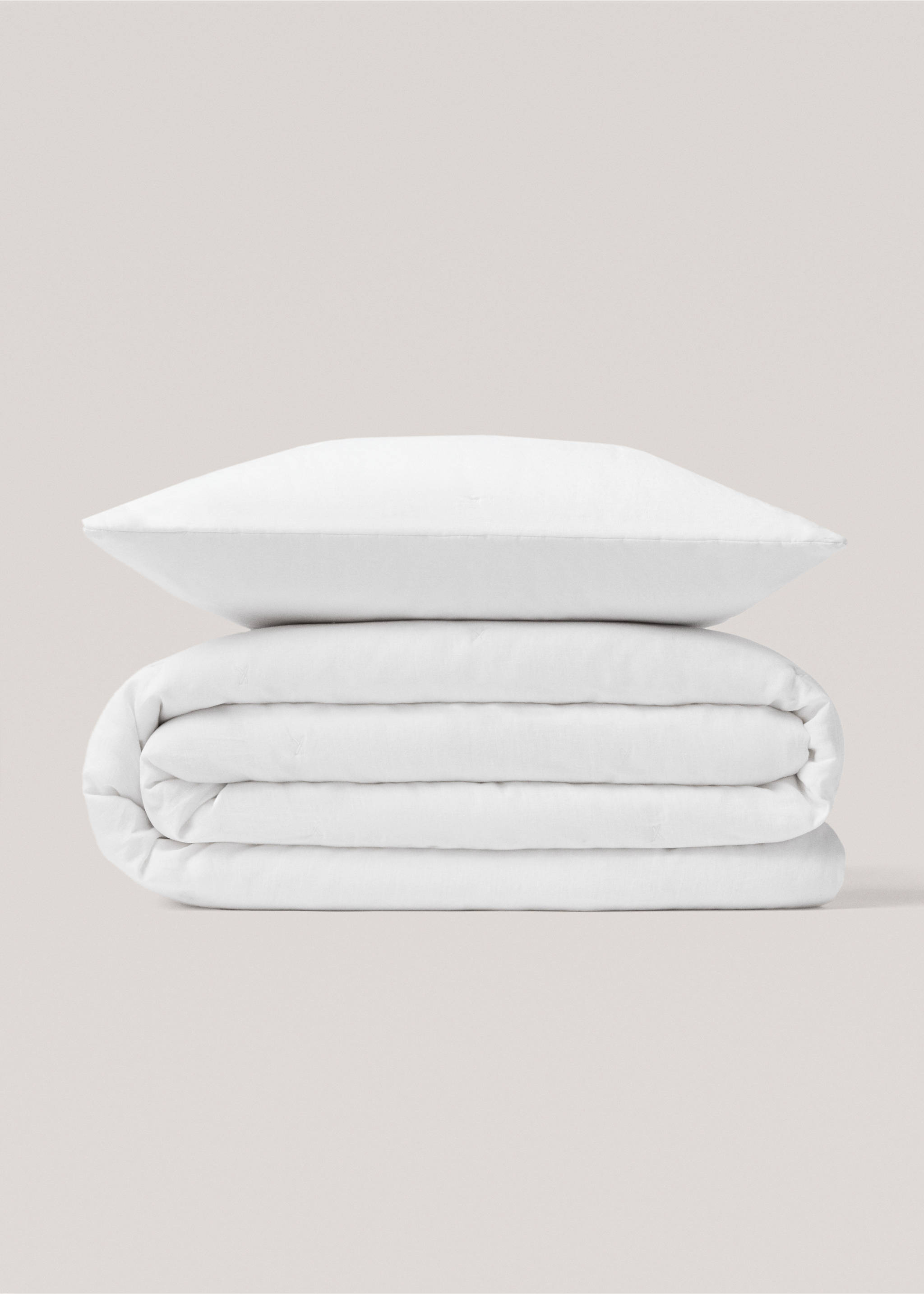 Edredón lino cama 130/150 cm - Detalle del artículo 1, Blanco. Ref: 77060580-00.