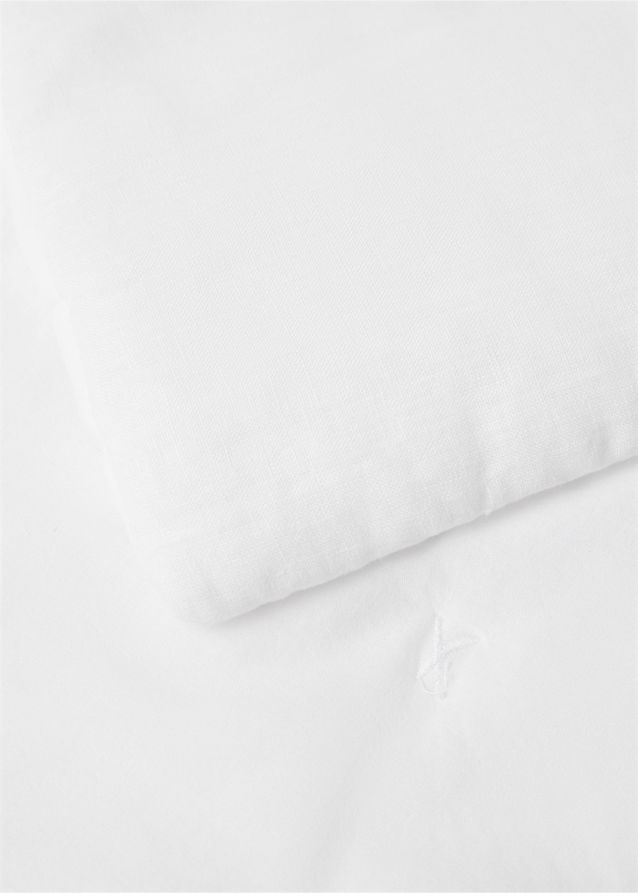 Edredón lino cama 130/150 cm - Detalle del artículo 3, Blanco. Ref: 77060580-00.