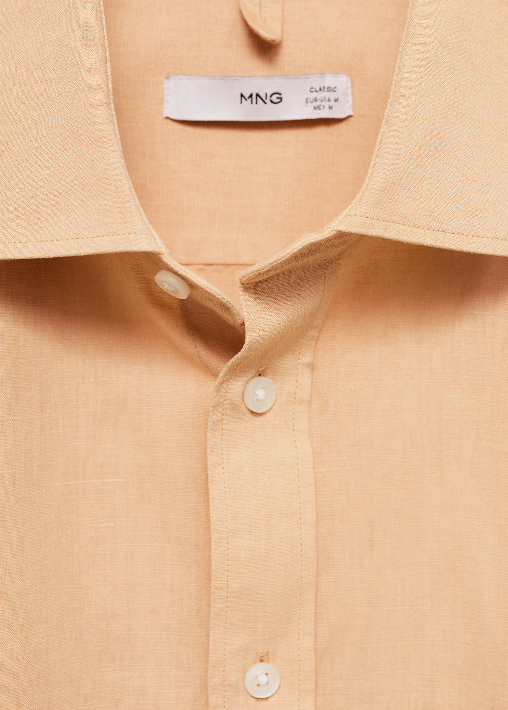Classic-fit linen-blend shirt - Details of the article 8