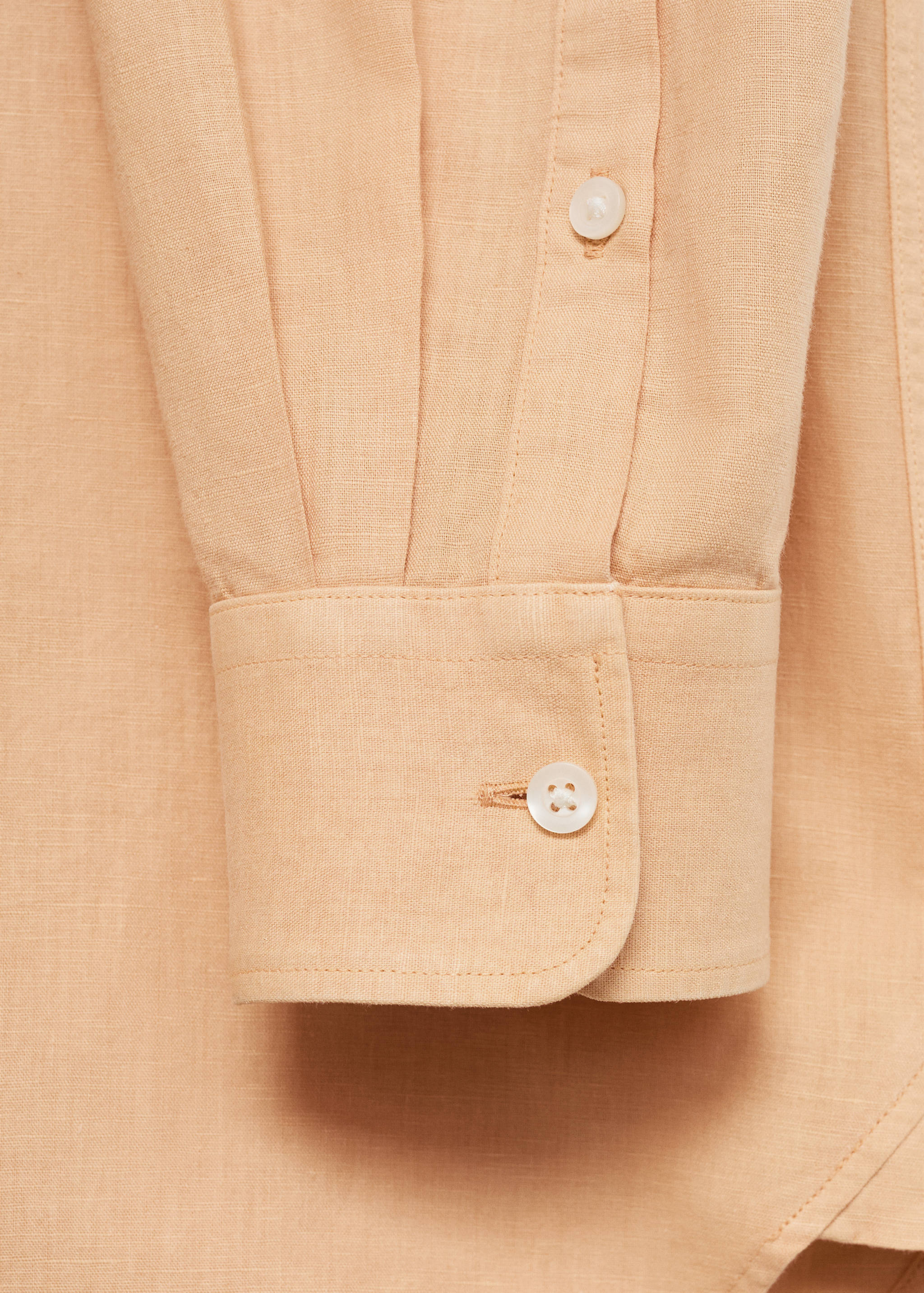 Classic-fit linen-blend shirt - Details of the article 0