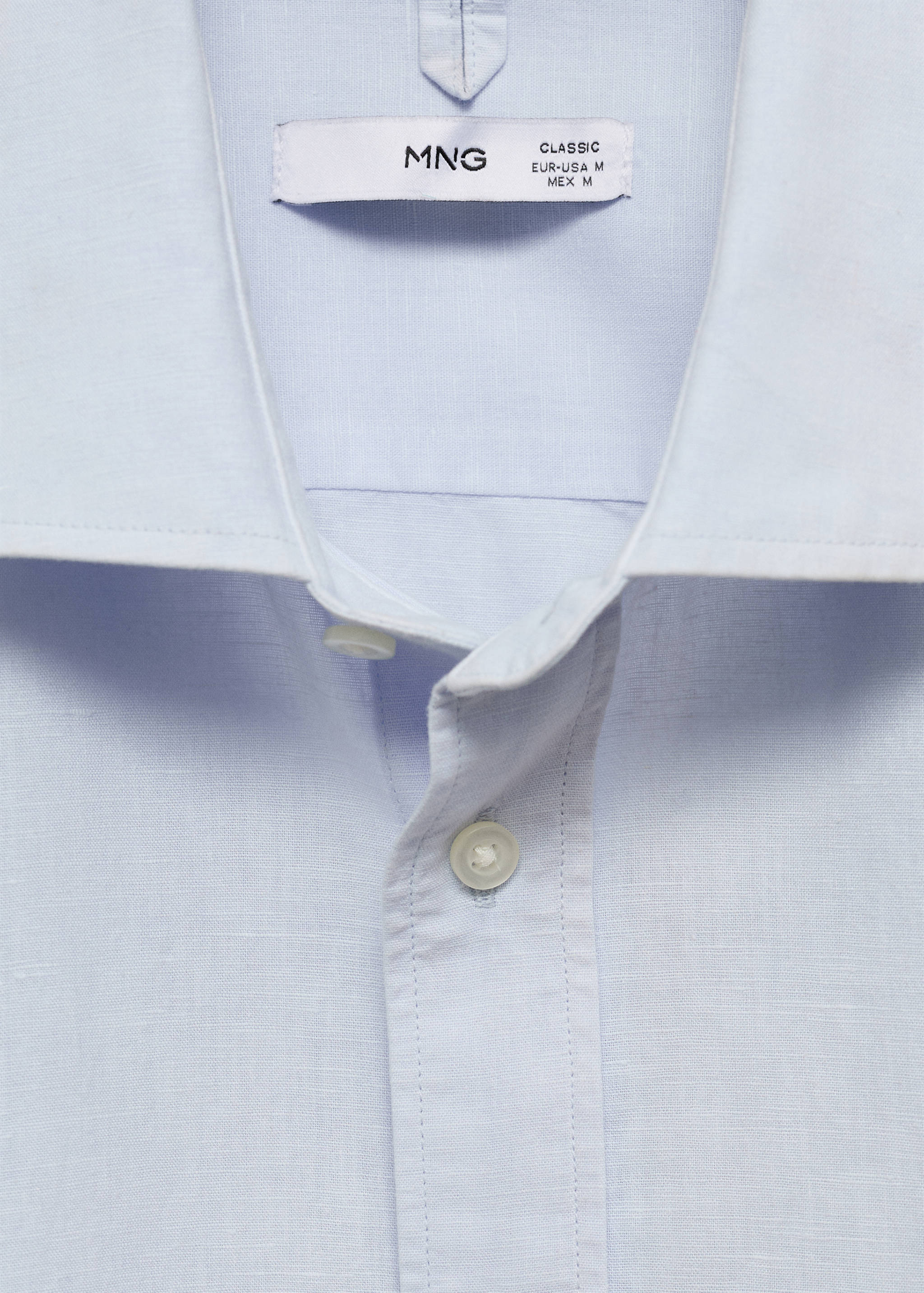 Classic-fit linen-blend shirt - Details of the article 8