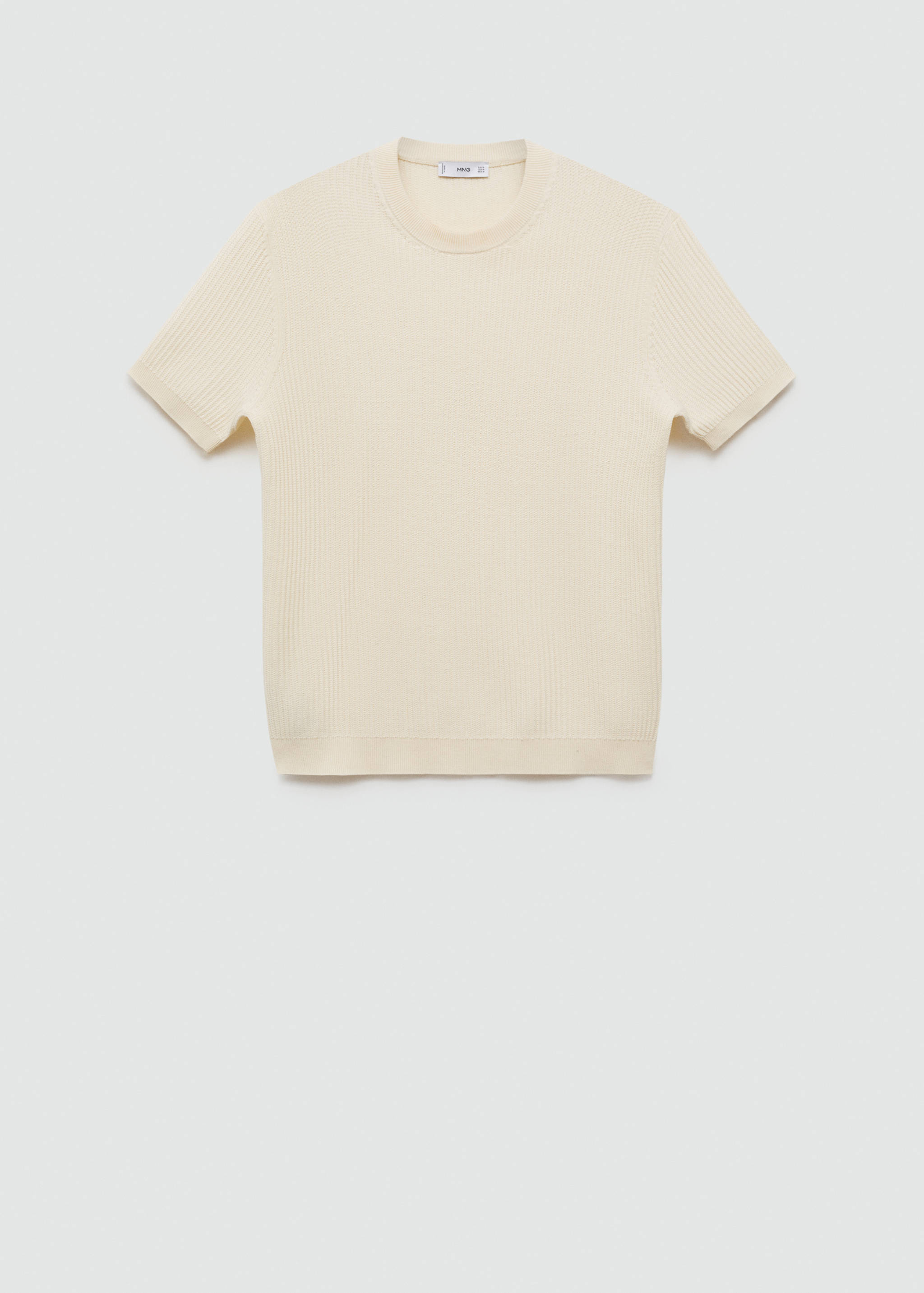 Ribbed  knit t-shirt - Article without model