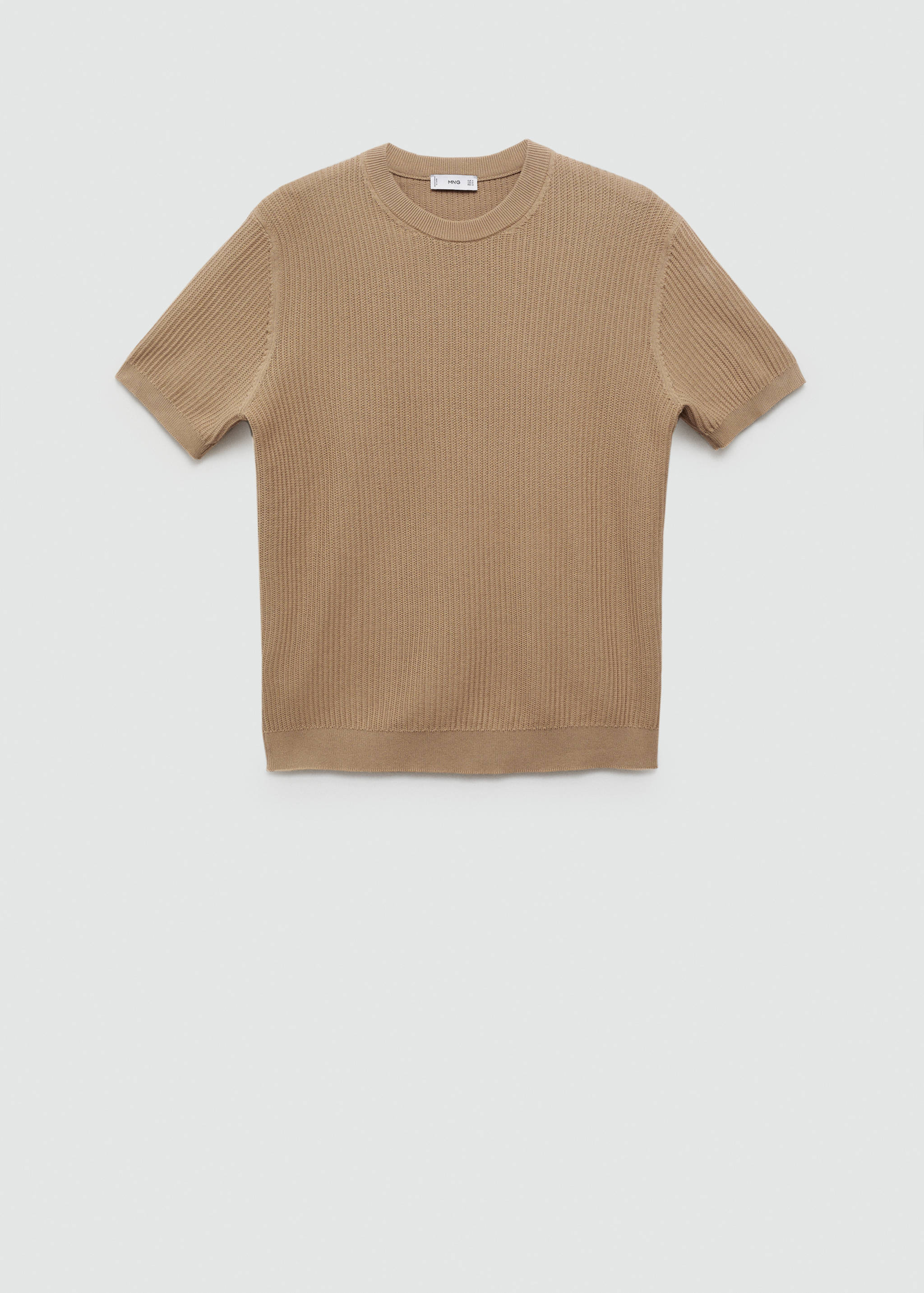 Ribbed  knit t-shirt - Article without model