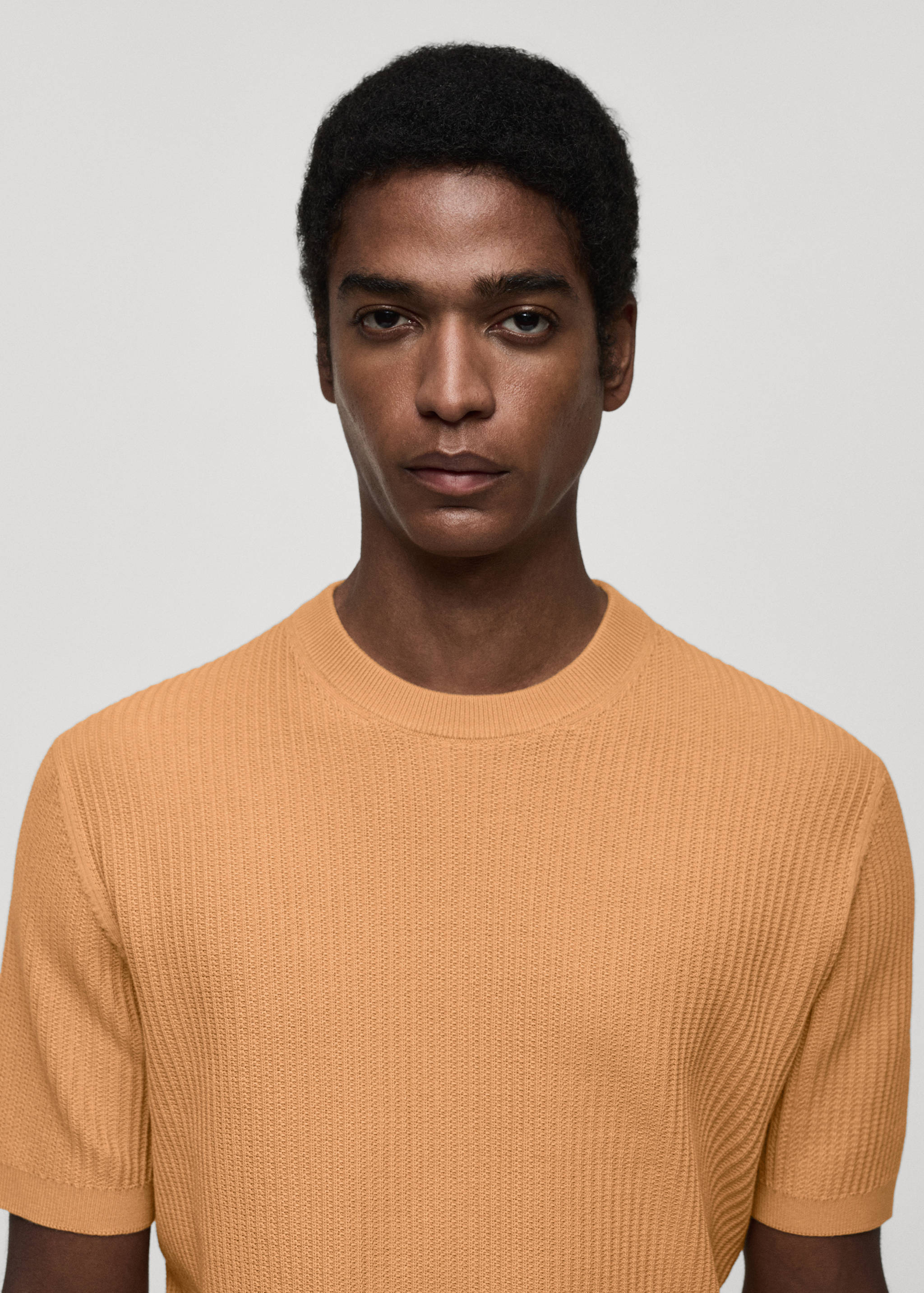 Ribbed  knit t-shirt - Details of the article 1