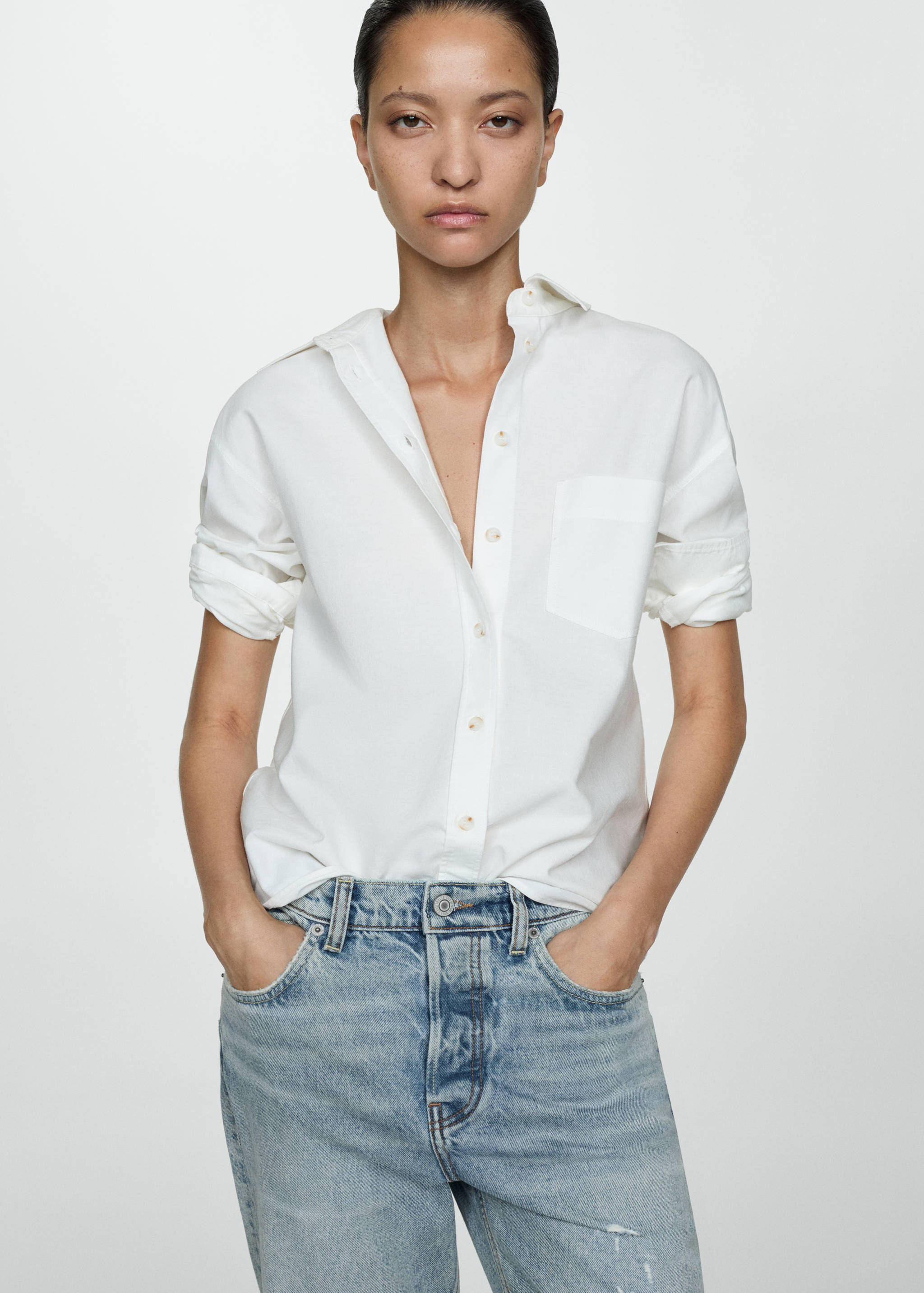 Culotte-Jeans mit mittlerer Bundhöhe - Detail des Artikels 1