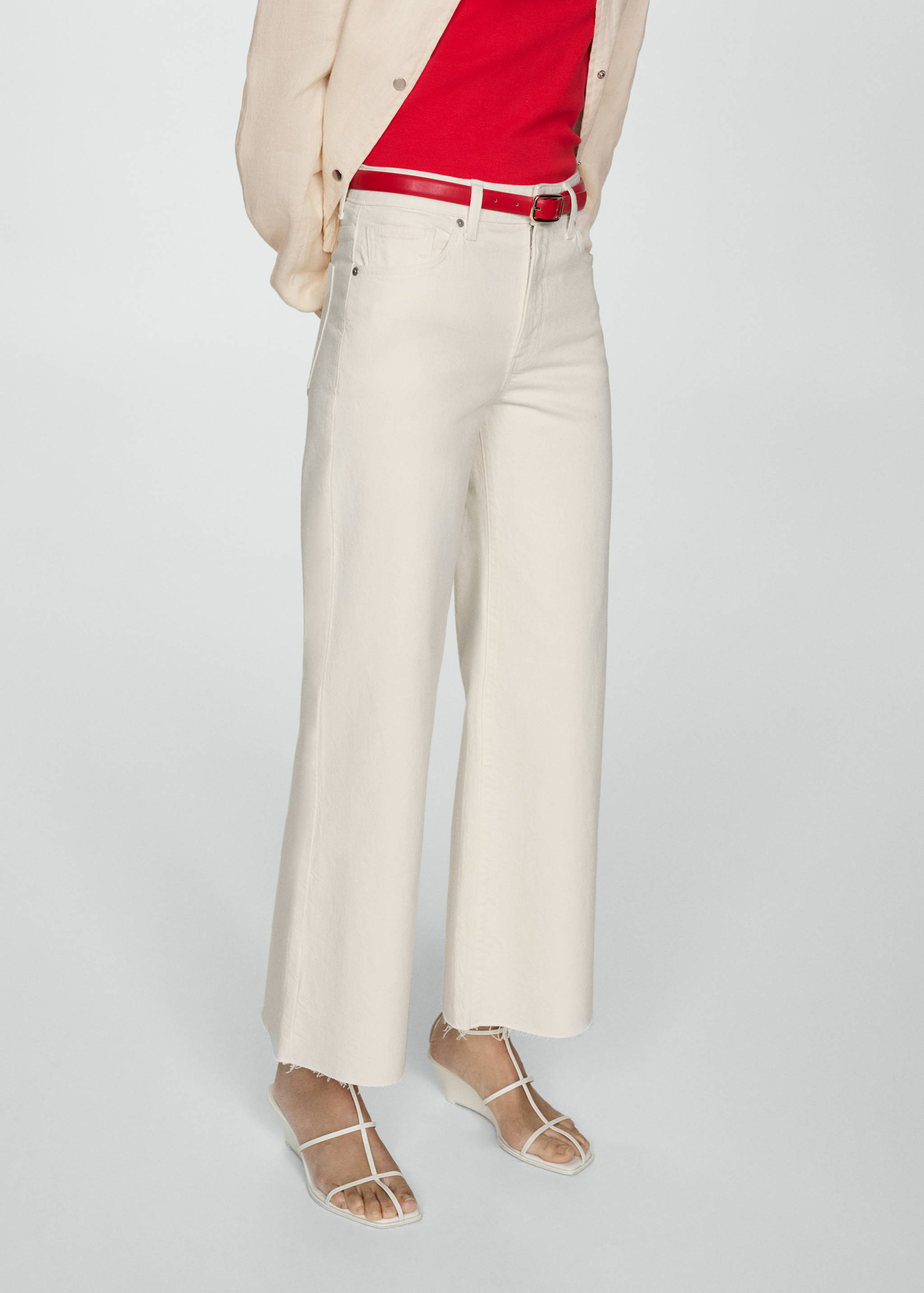 Culotte-Jeans mit mittlerer Bundhöhe - Mittlere Ansicht