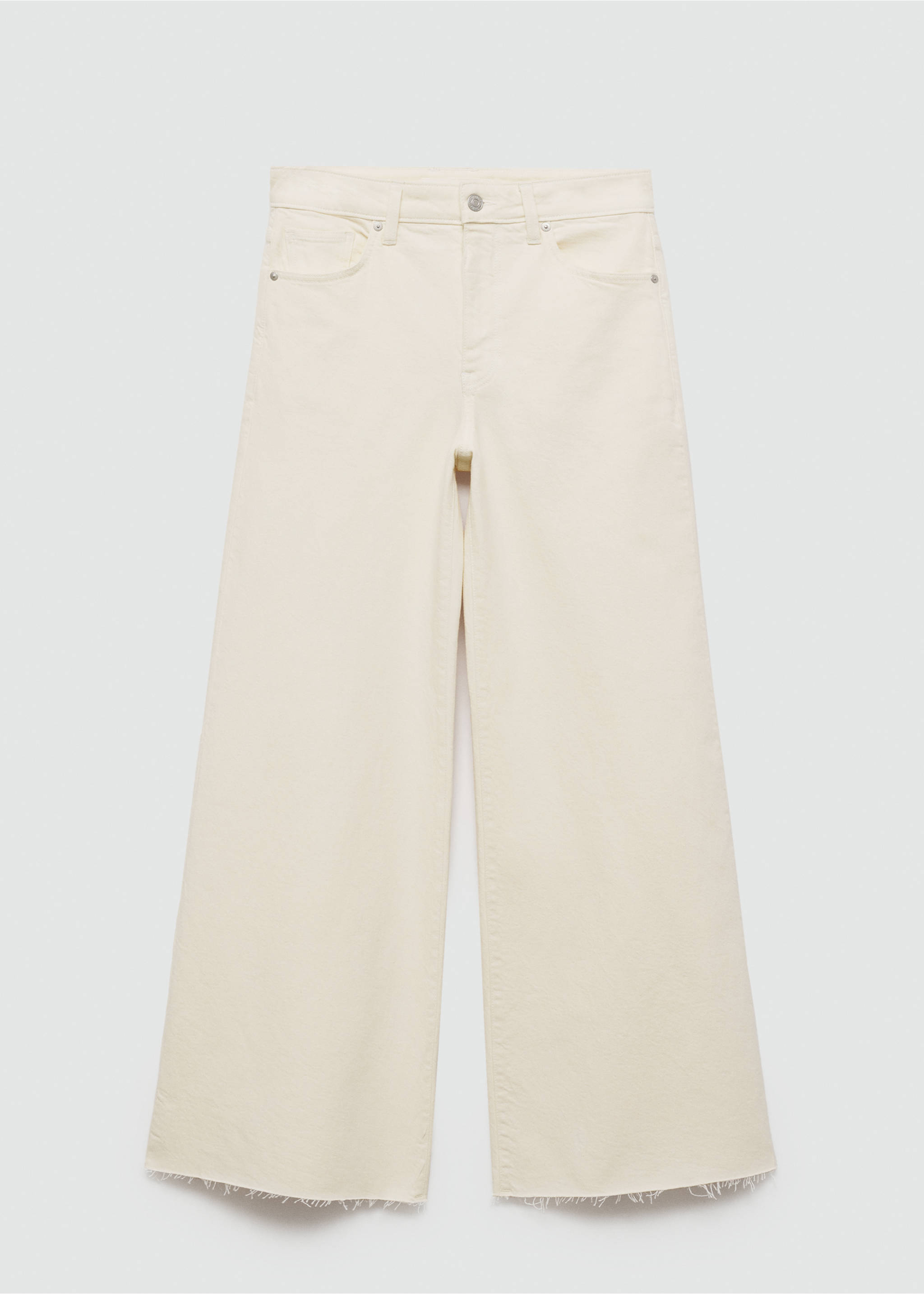 Culotte-Jeans mit mittlerer Bundhöhe - Artikel ohne Model, Sandfarben. Ref: 77060586-00.