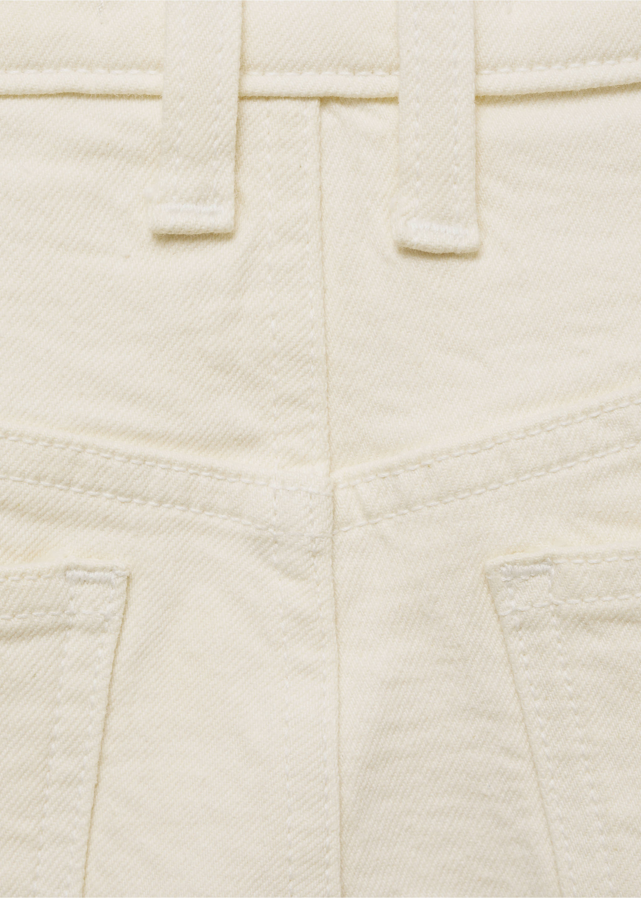 Culotte-Jeans mit mittlerer Bundhöhe - Detail des Artikels 8, Sandfarben. Ref: 77060586-00.